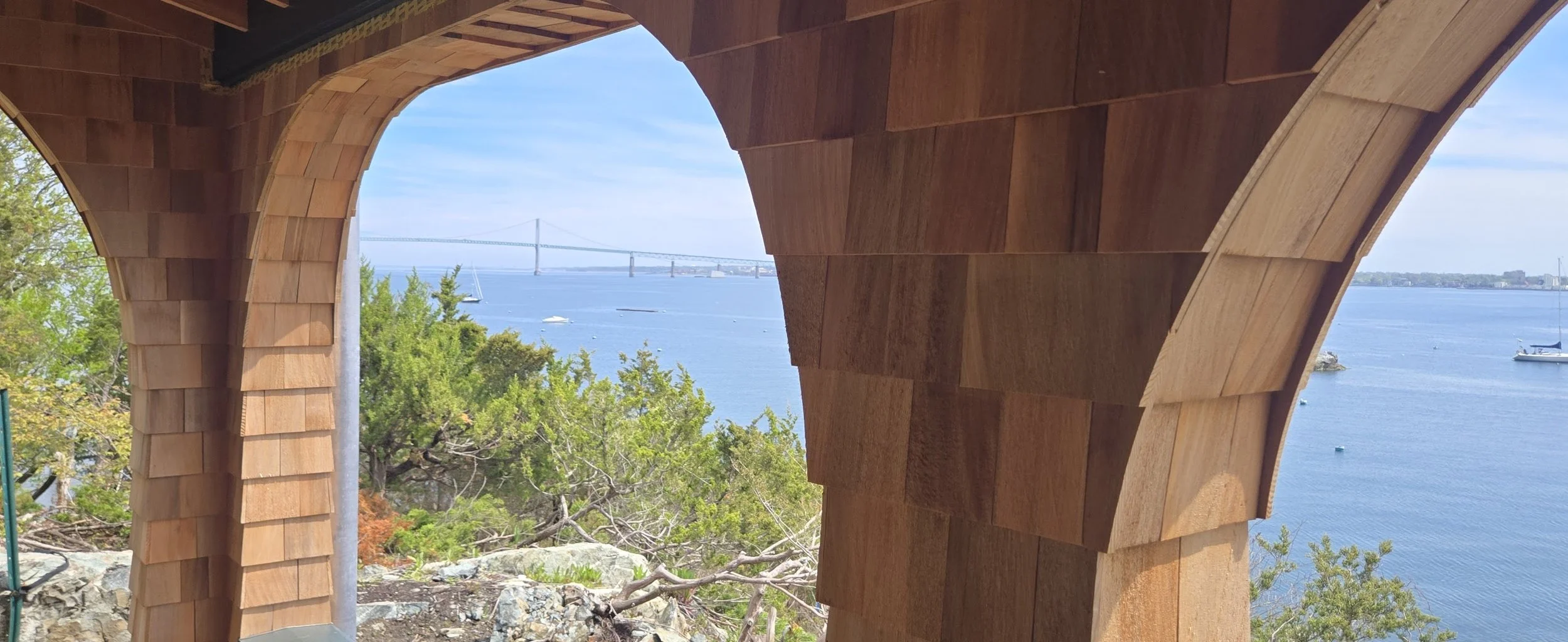Wood siding in Watch Hill by Slate & Copper Services, Portsmouth, RI.