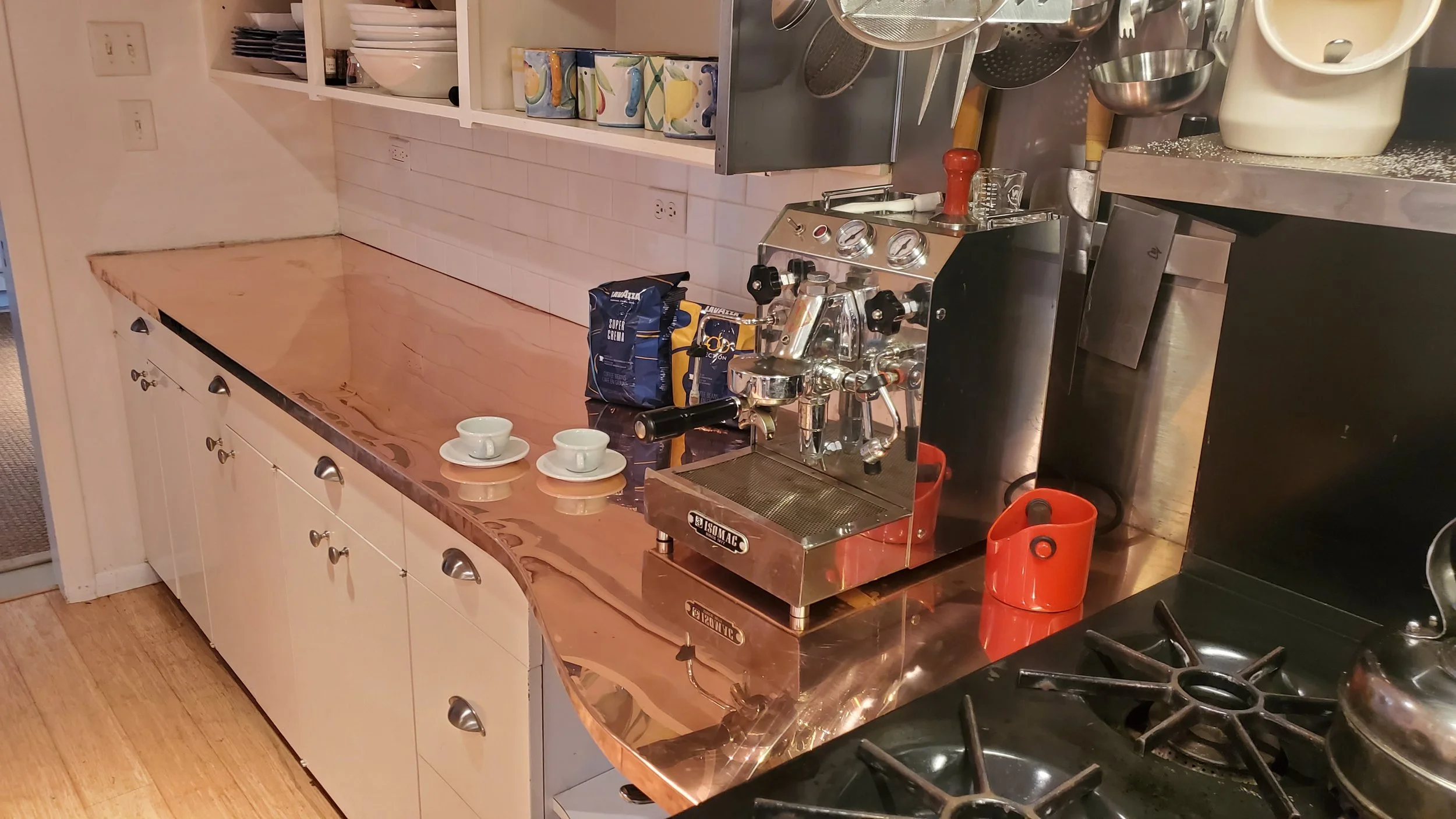 Custom copper countertop by Slate and Copper Services in Portsmouth, Rhode Island and Easton, Connecticut, serving Fairfield County, Providence, coastal RI, and South Coast, MA.