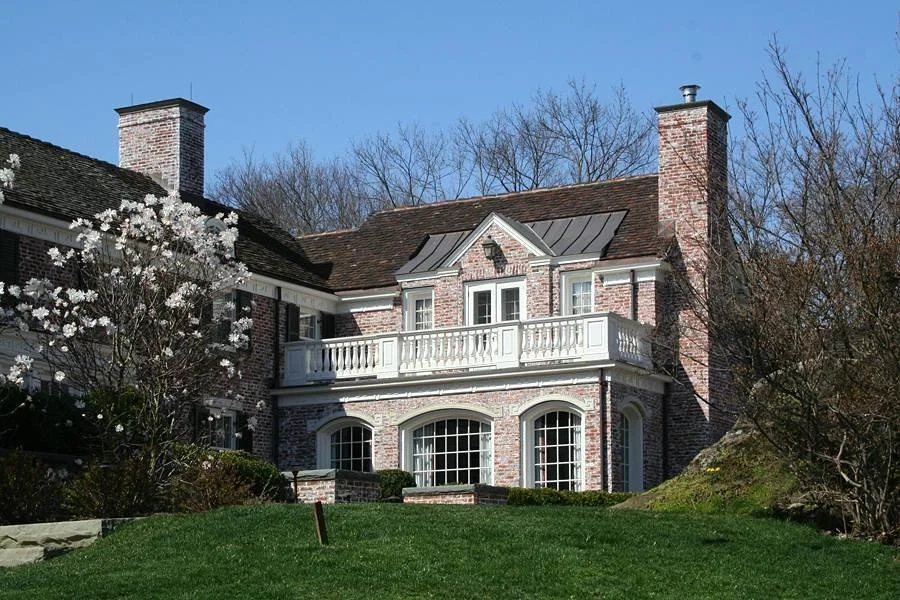 Ludowici Tile roofing and copper gutters on a home by Slate & Copper Services, Portsmouth, Rhode Island, and Easton, Connecticut