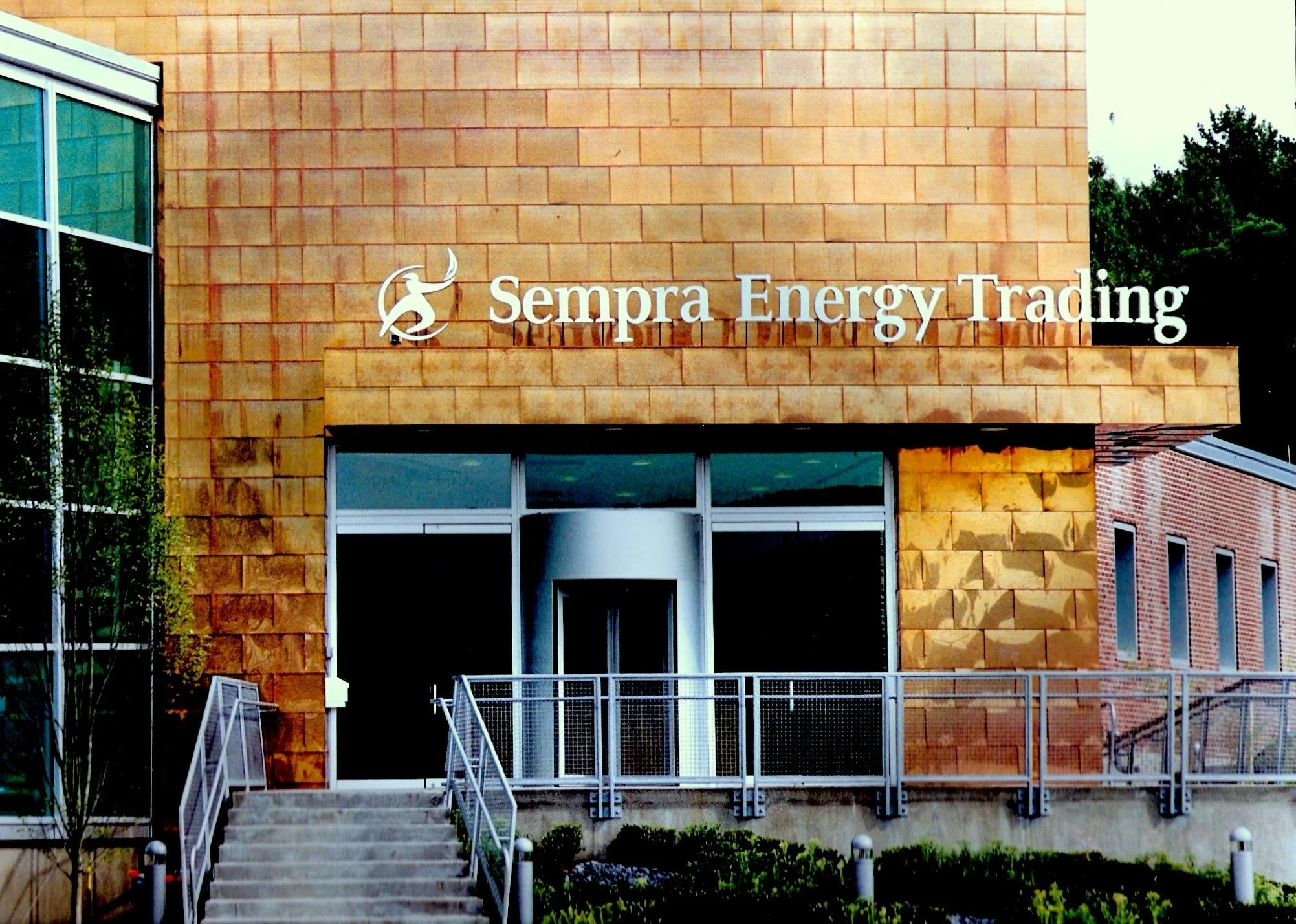 Metal Wall Cladding featuring copper facade on a business by Slate & Copper Services, Portsmouth, Rhode Island, and Easton, Connecticut