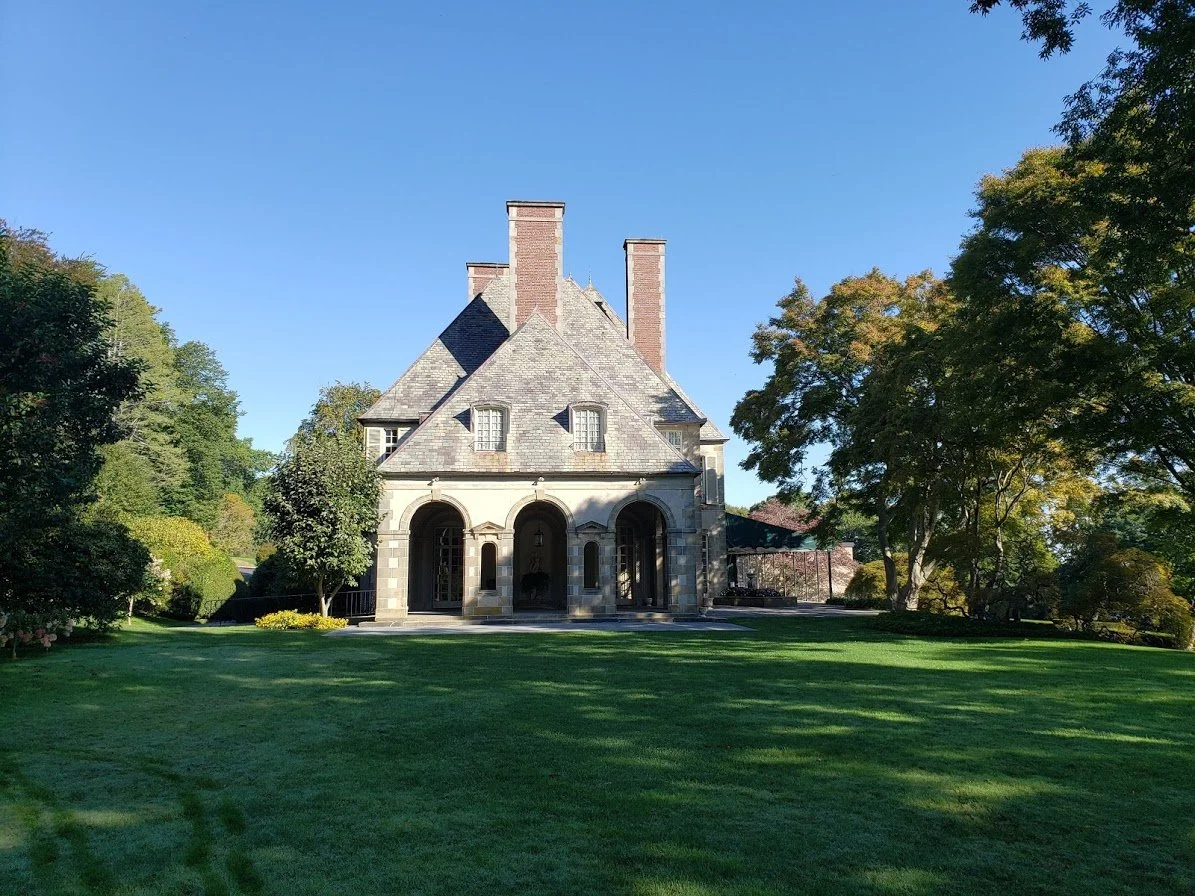 Historic restoration/preservation with slate roofing on Glen Manor in Portsmouth, RI, by Slate and Copper Services