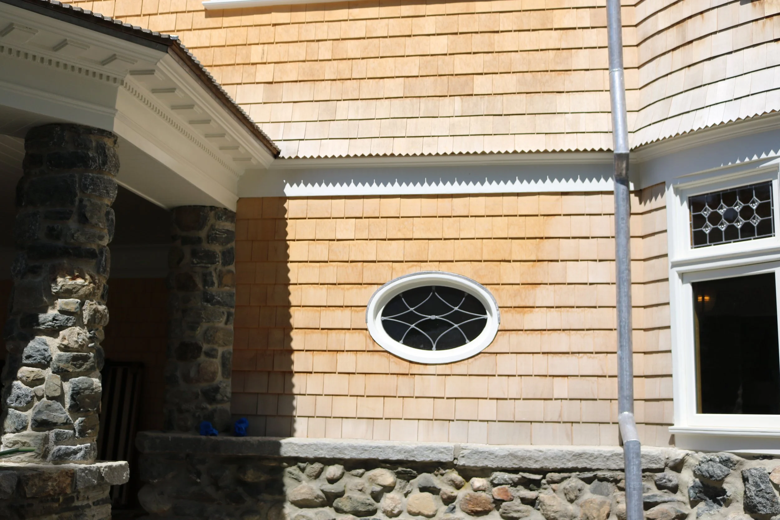 Wood siding by Slate & Copper Services, Portsmouth, RI.