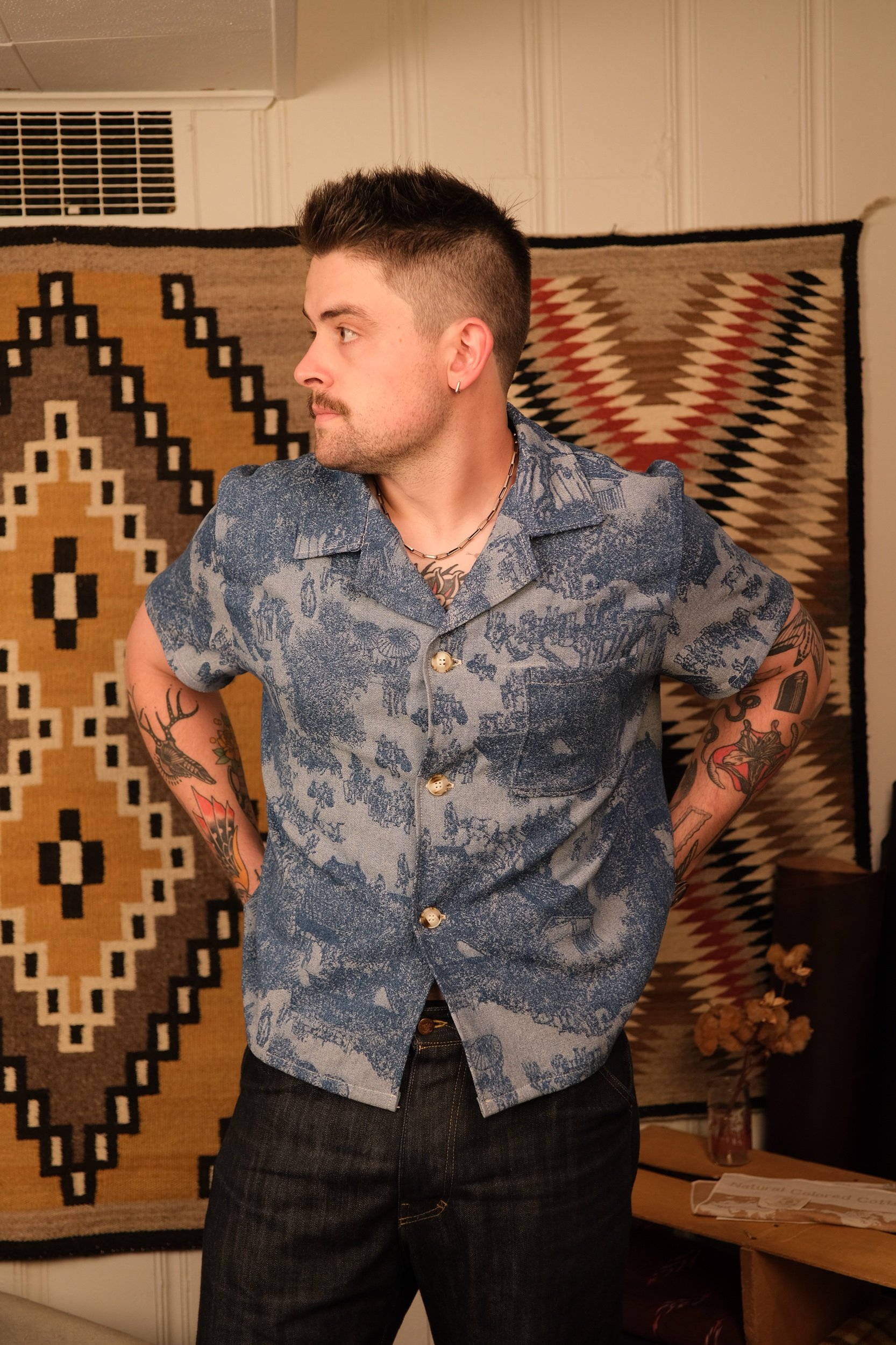 The Beach Shirt - Denim Toile