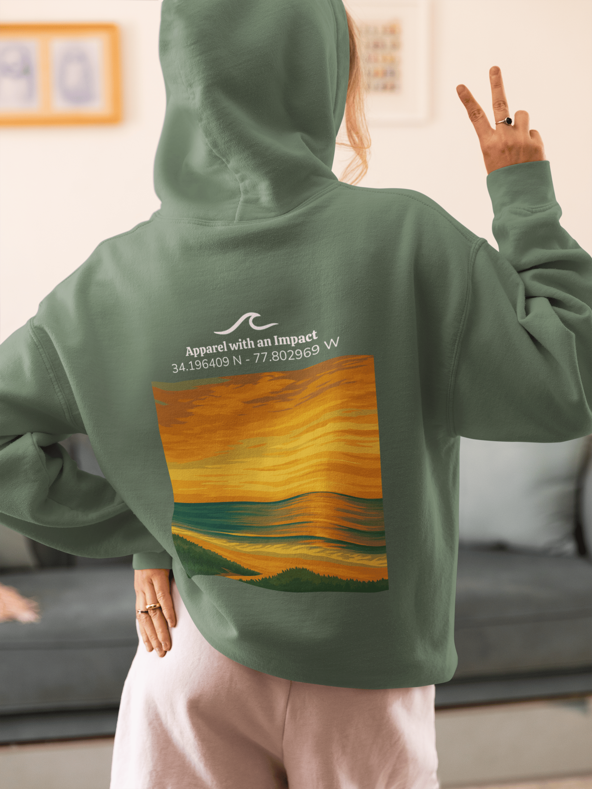 Shoreline Sunrise Classic Coastal Hoodie