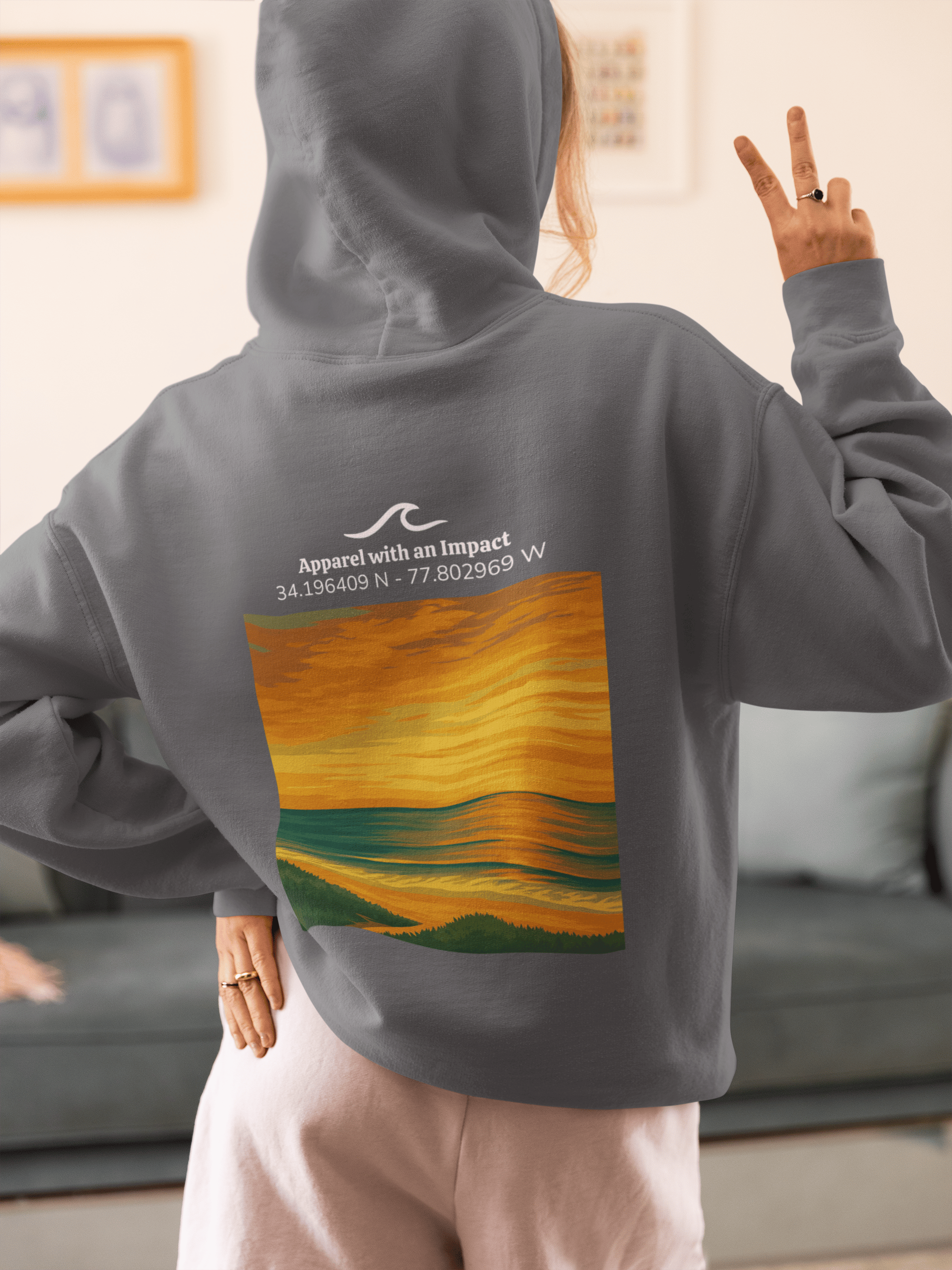 Shoreline Sunrise Classic Coastal Hoodie