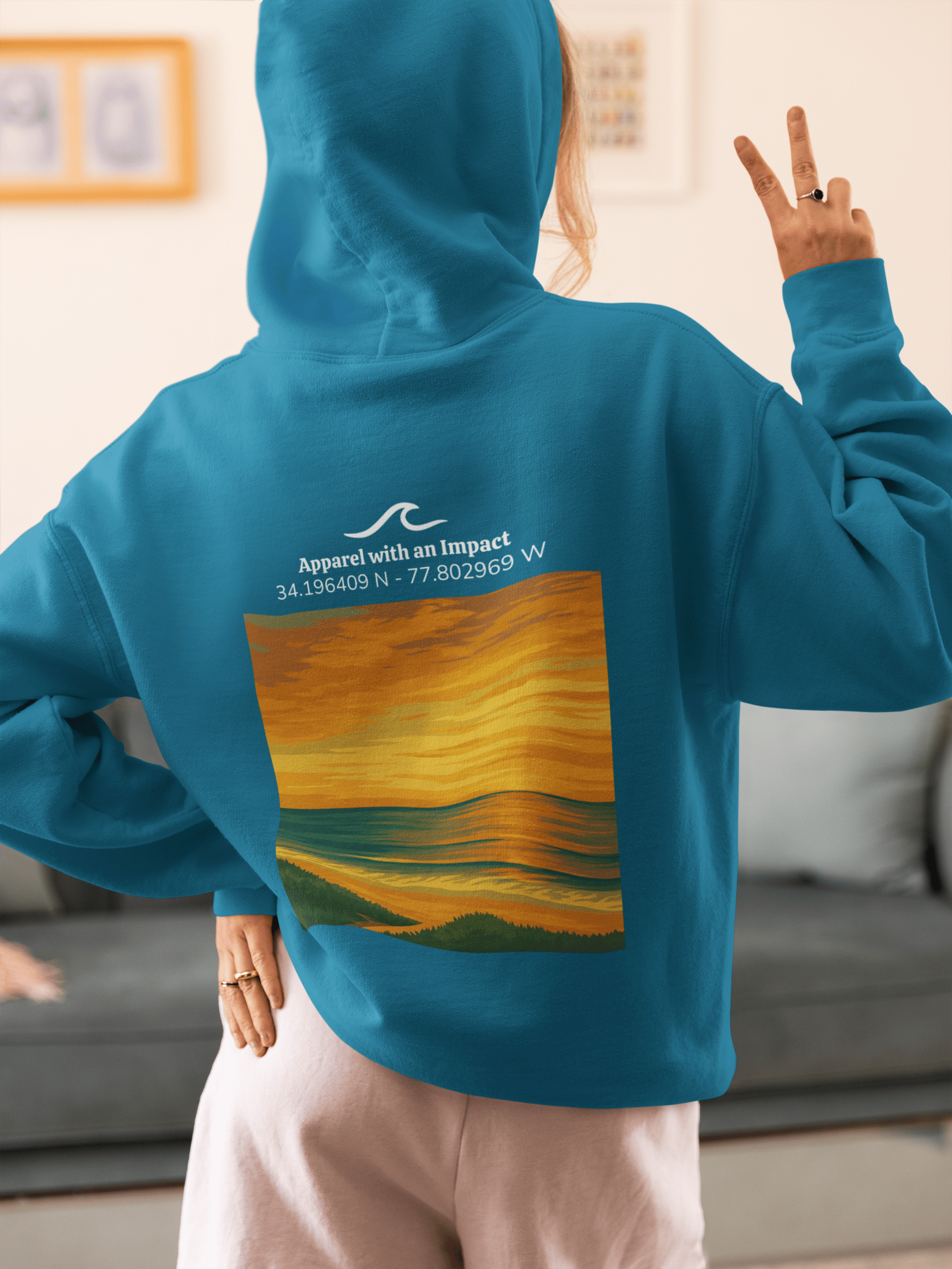 Shoreline Sunrise Classic Coastal Hoodie