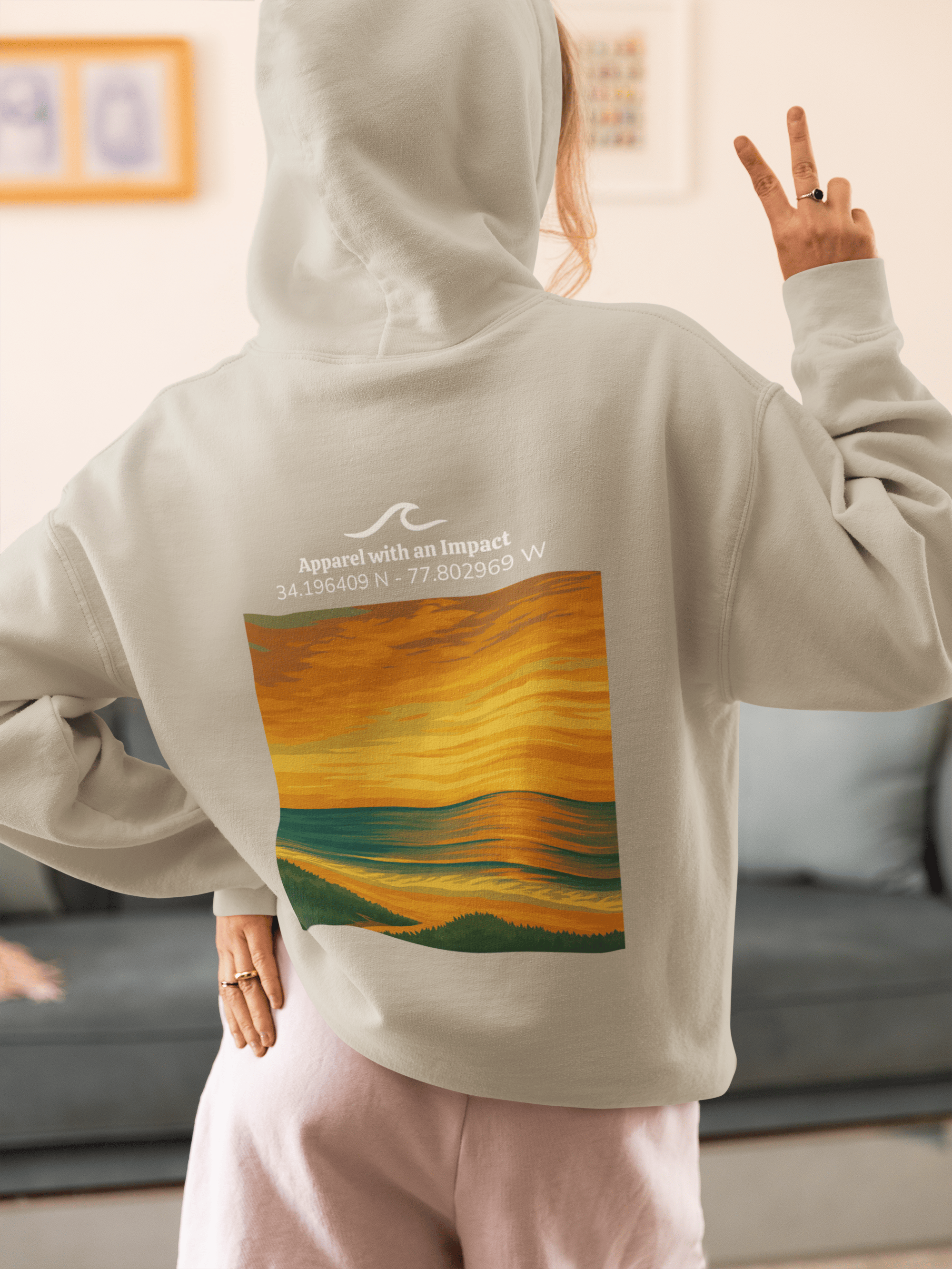Shoreline Sunrise Classic Coastal Hoodie