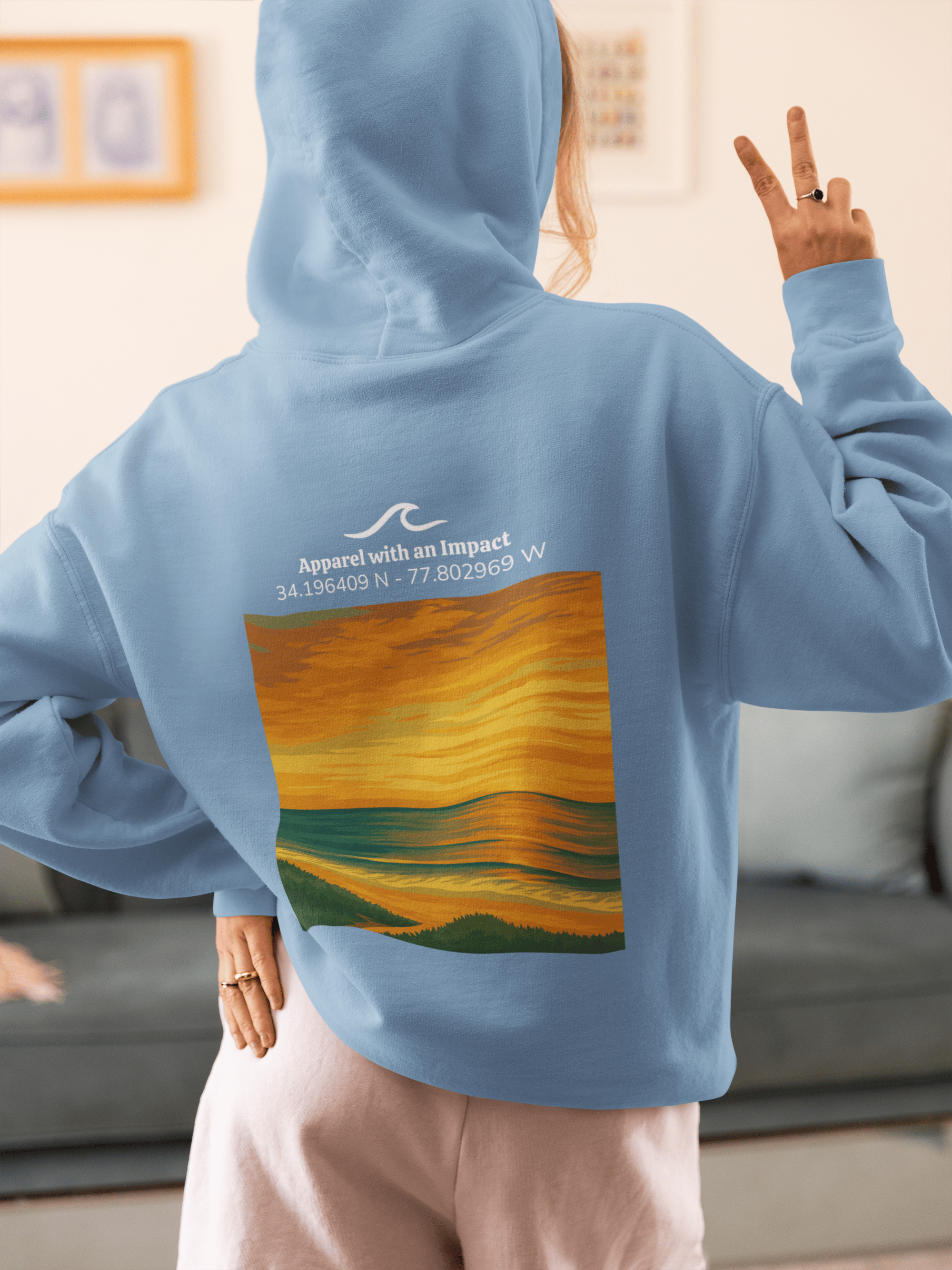 Shoreline Sunrise Classic Coastal Hoodie