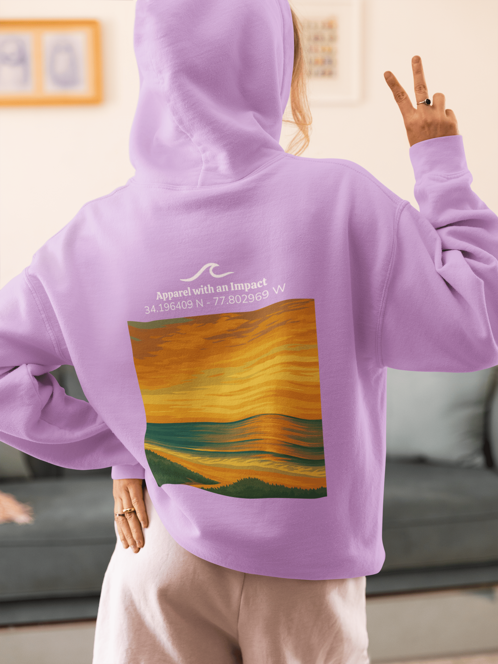 Shoreline Sunrise Classic Coastal Hoodie