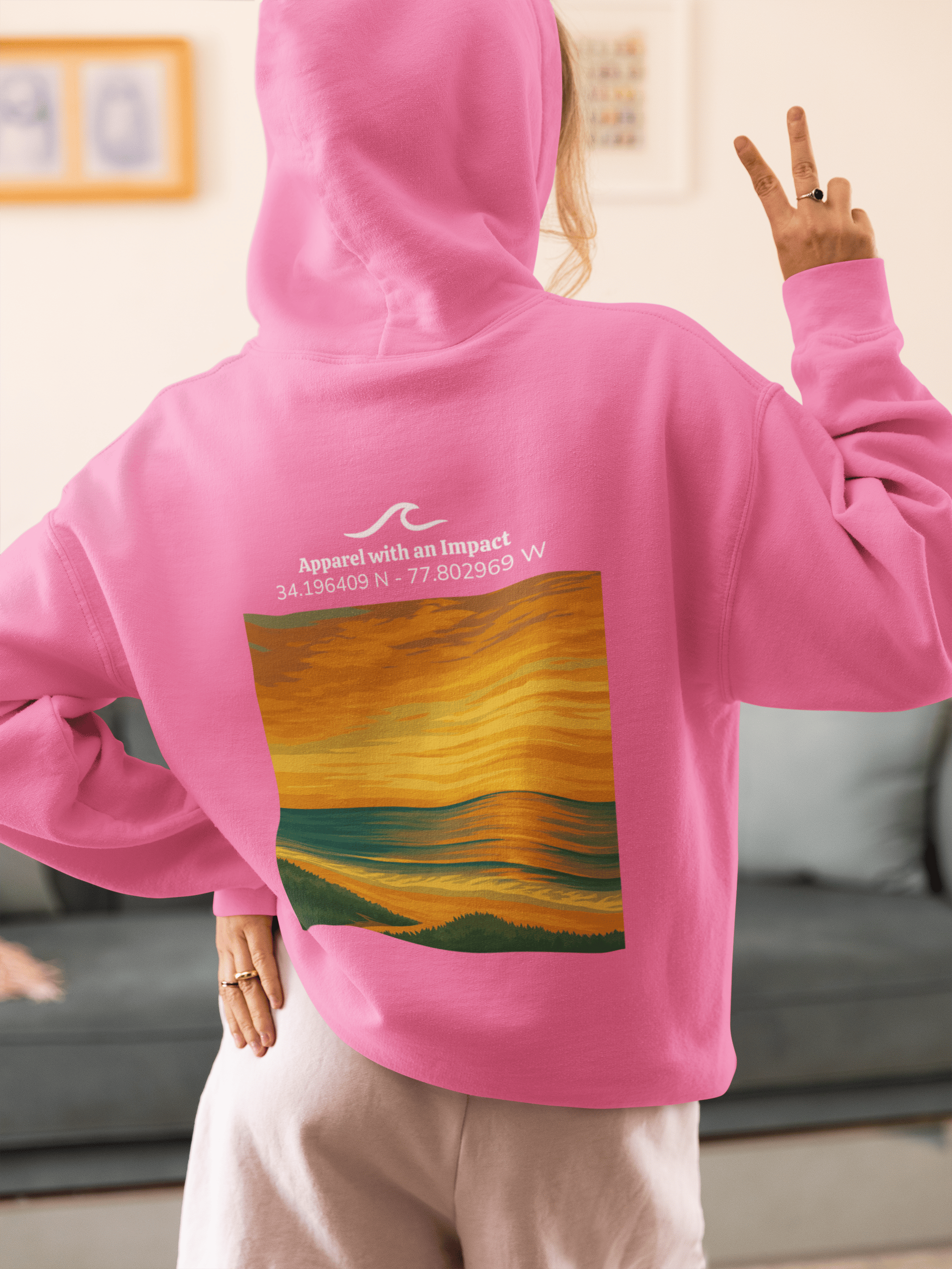 Shoreline Sunrise Classic Coastal Hoodie