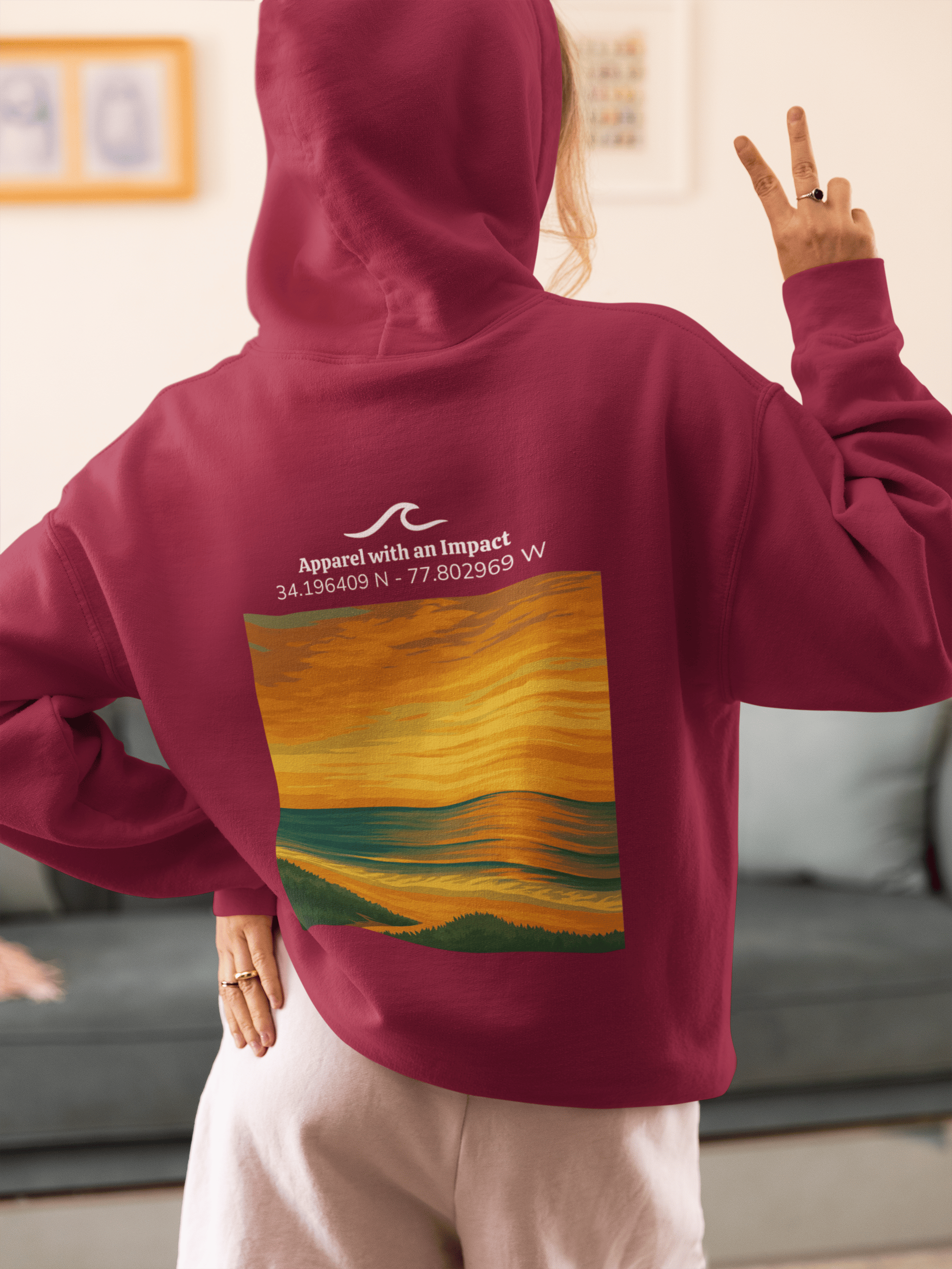 Shoreline Sunrise Classic Coastal Hoodie