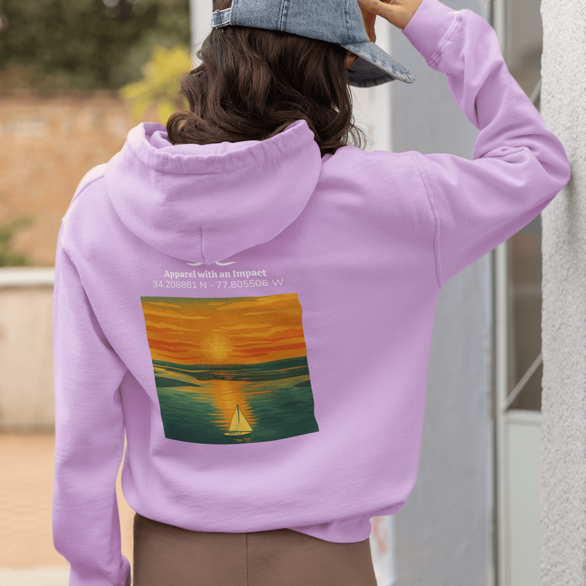 Sailboat Sunset Classic Coastal Hoodie