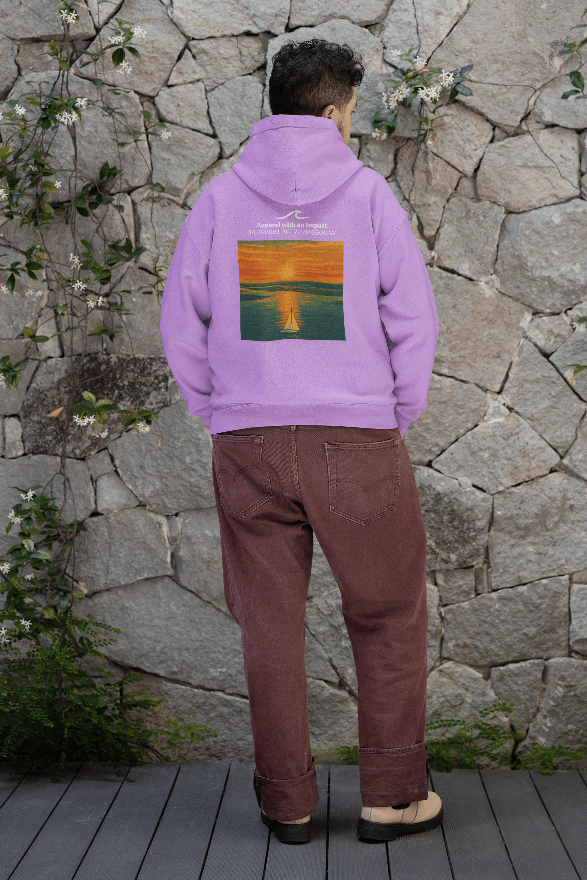 Sailboat Sunset Classic Coastal Hoodie