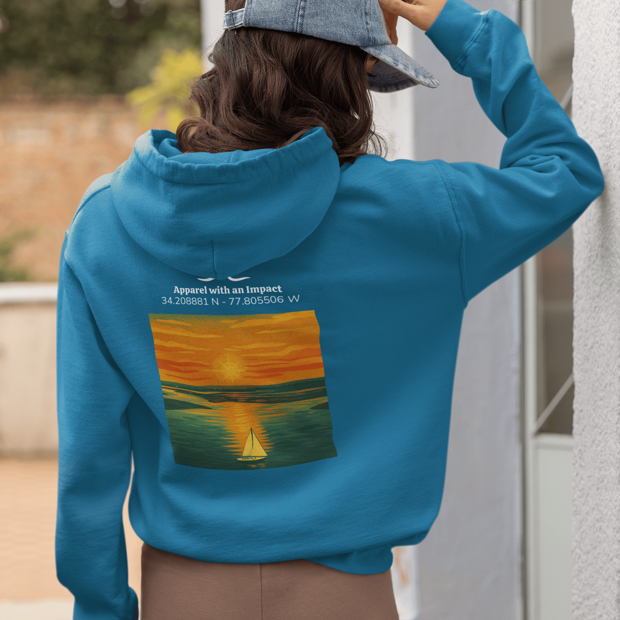 Sailboat Sunset Classic Coastal Hoodie