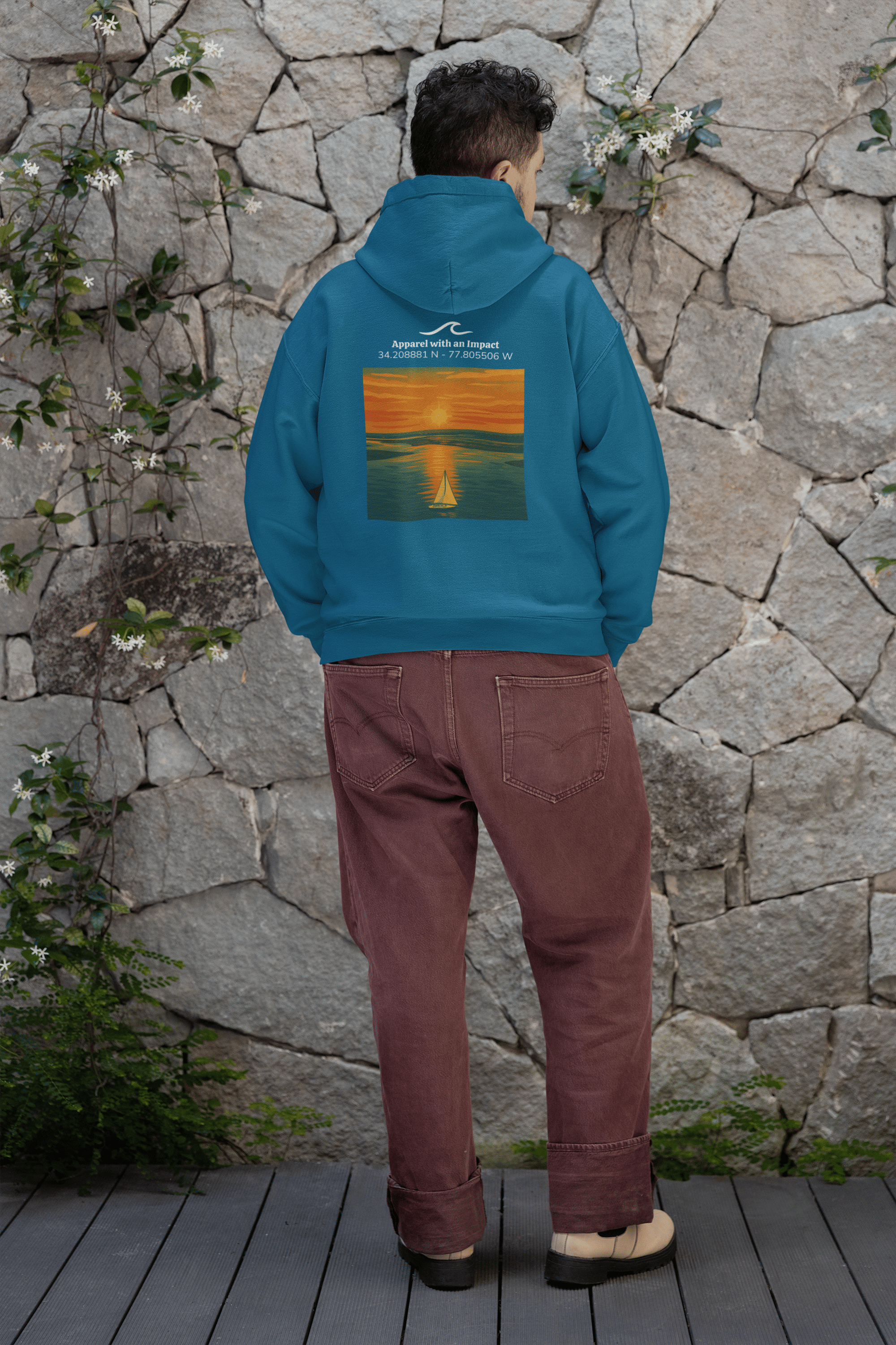 Sailboat Sunset Classic Coastal Hoodie