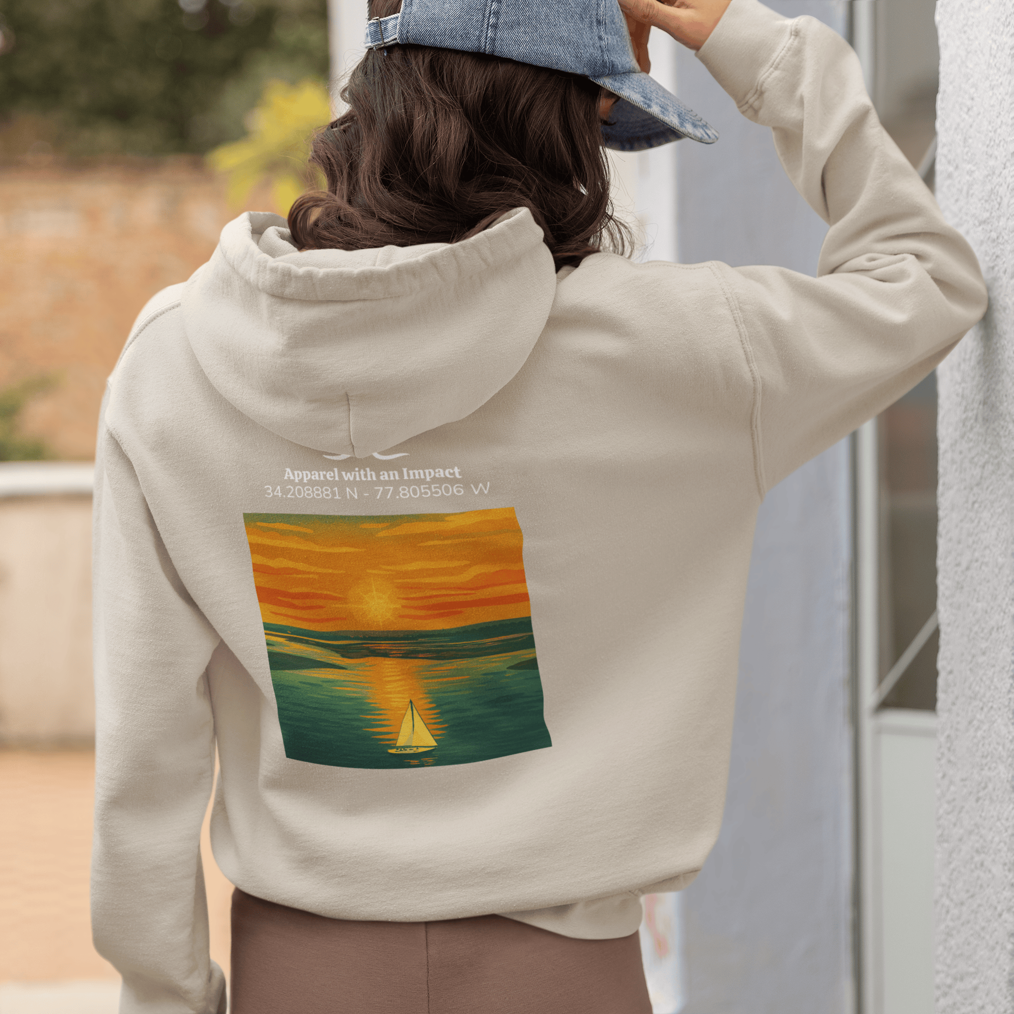 Sailboat Sunset Classic Coastal Hoodie