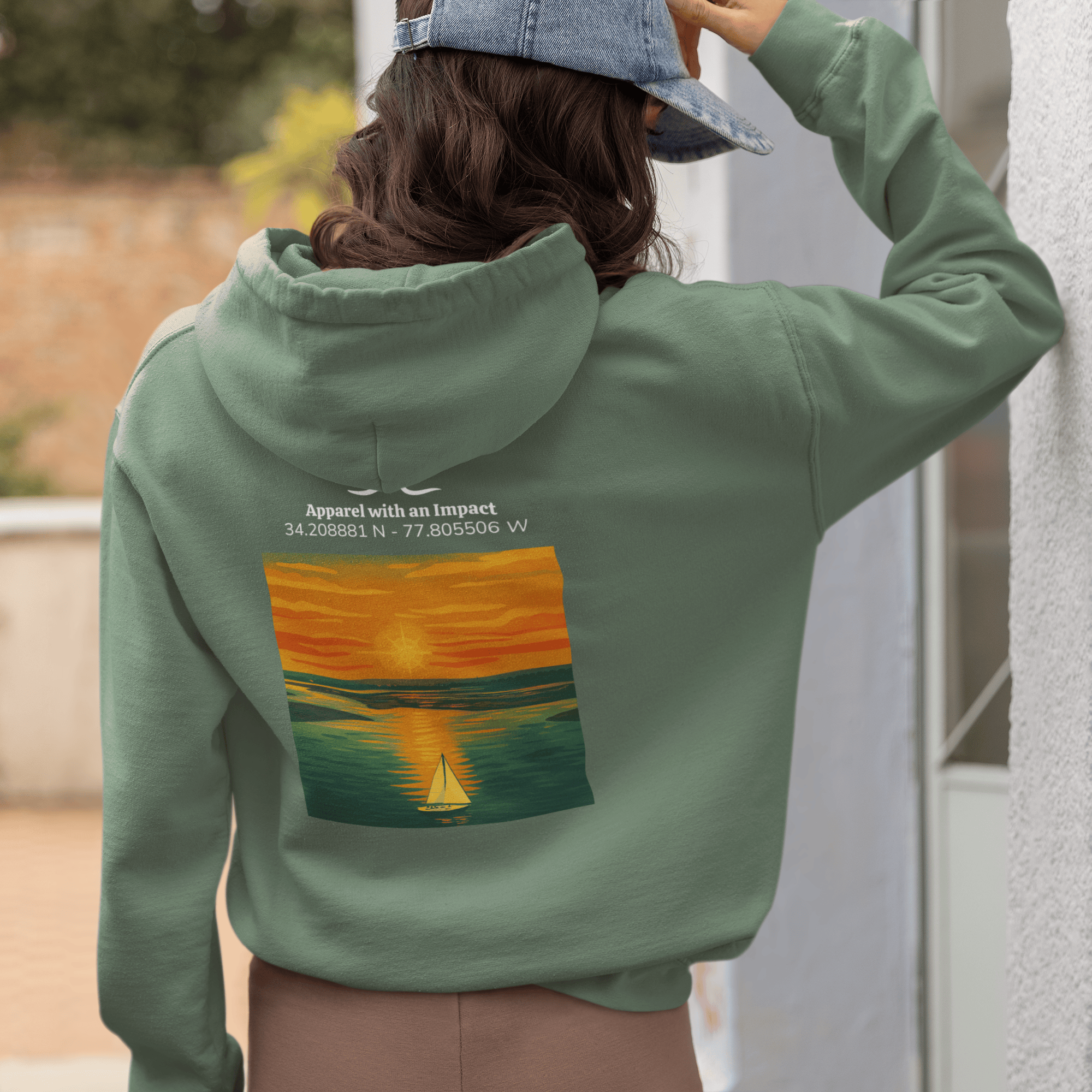 Sailboat Sunset Classic Coastal Hoodie