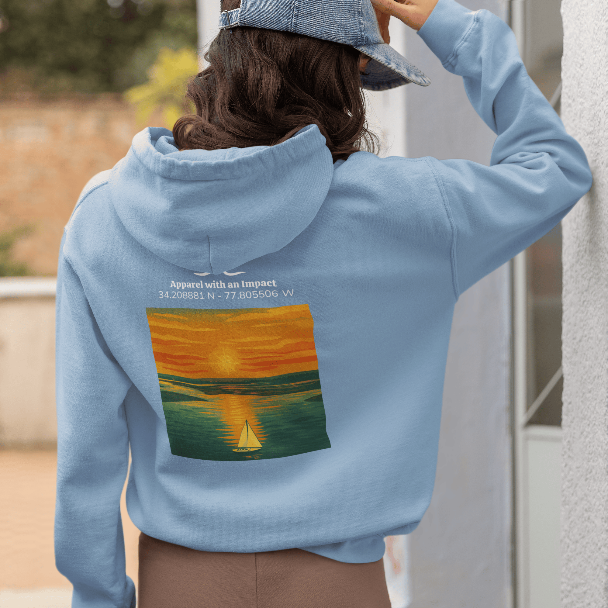 Sailboat Sunset Classic Coastal Hoodie