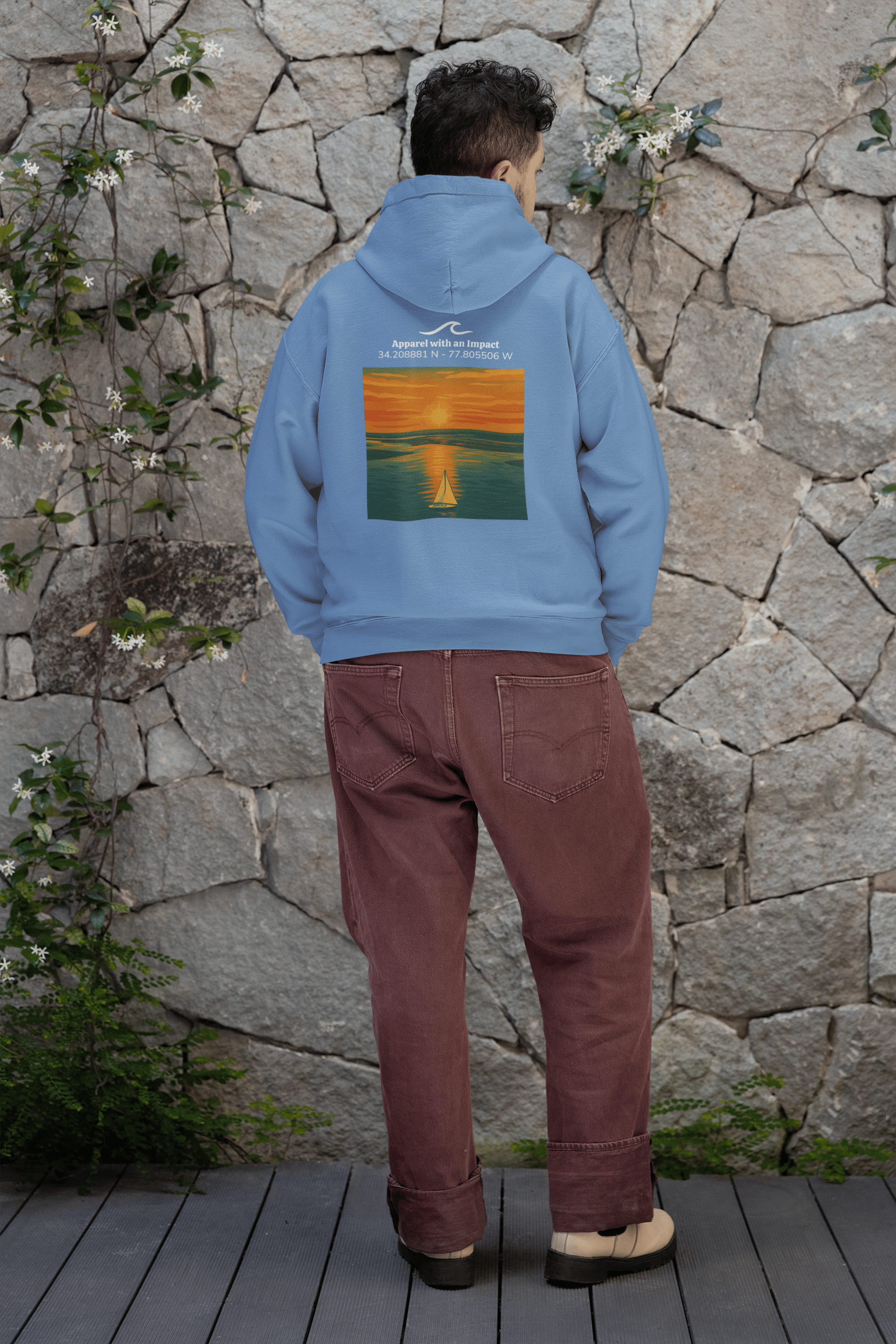 Sailboat Sunset Classic Coastal Hoodie