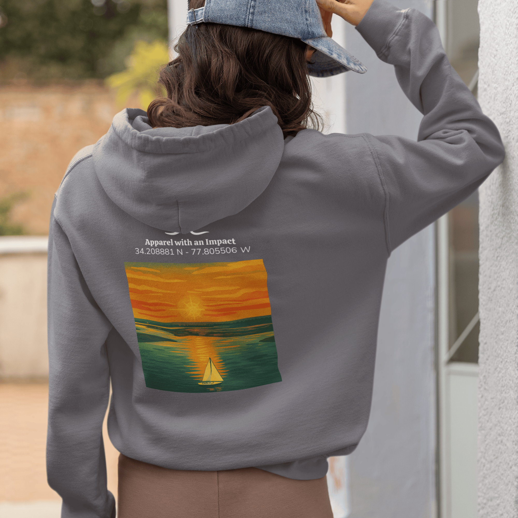 Sailboat Sunset Classic Coastal Hoodie