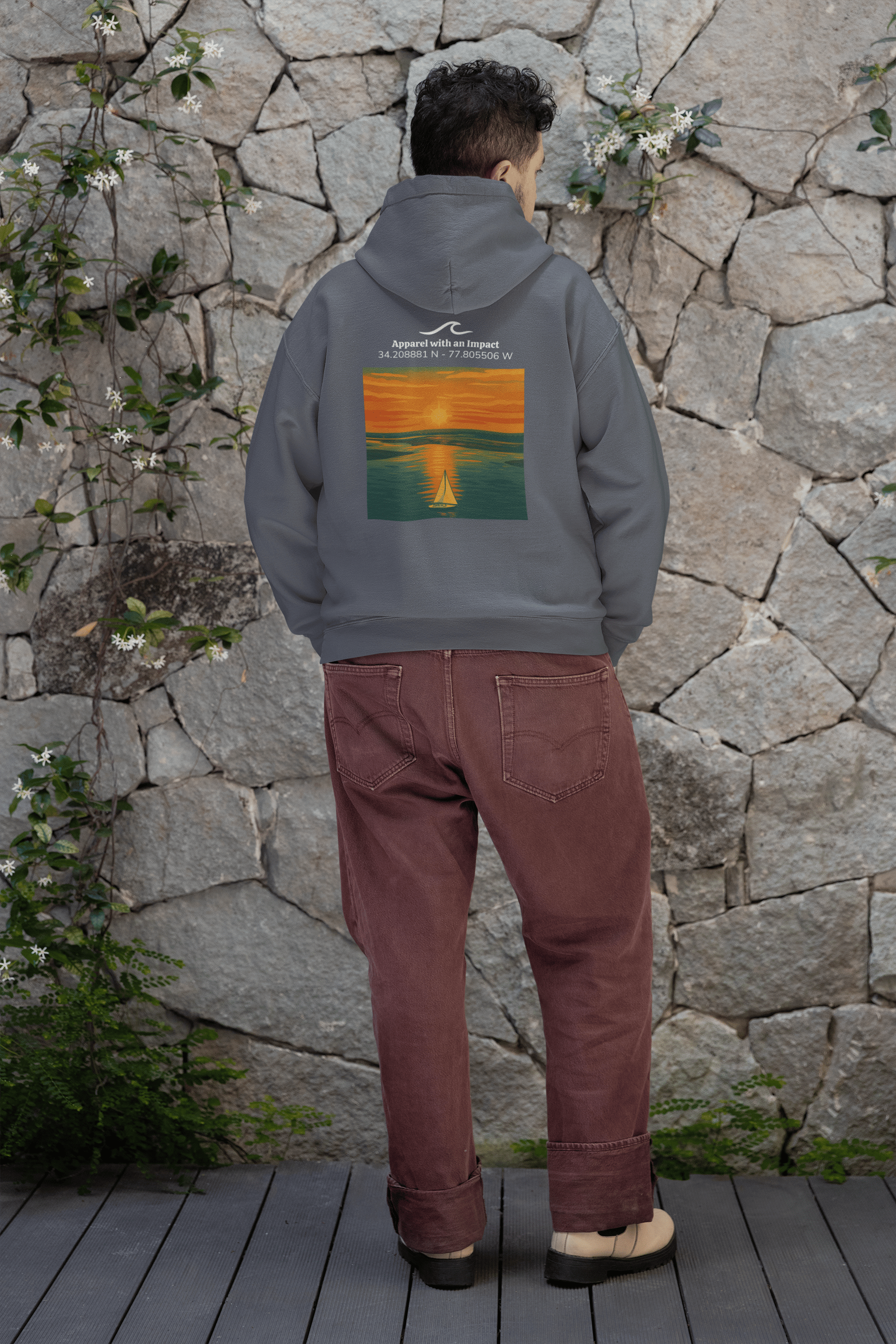 Sailboat Sunset Classic Coastal Hoodie