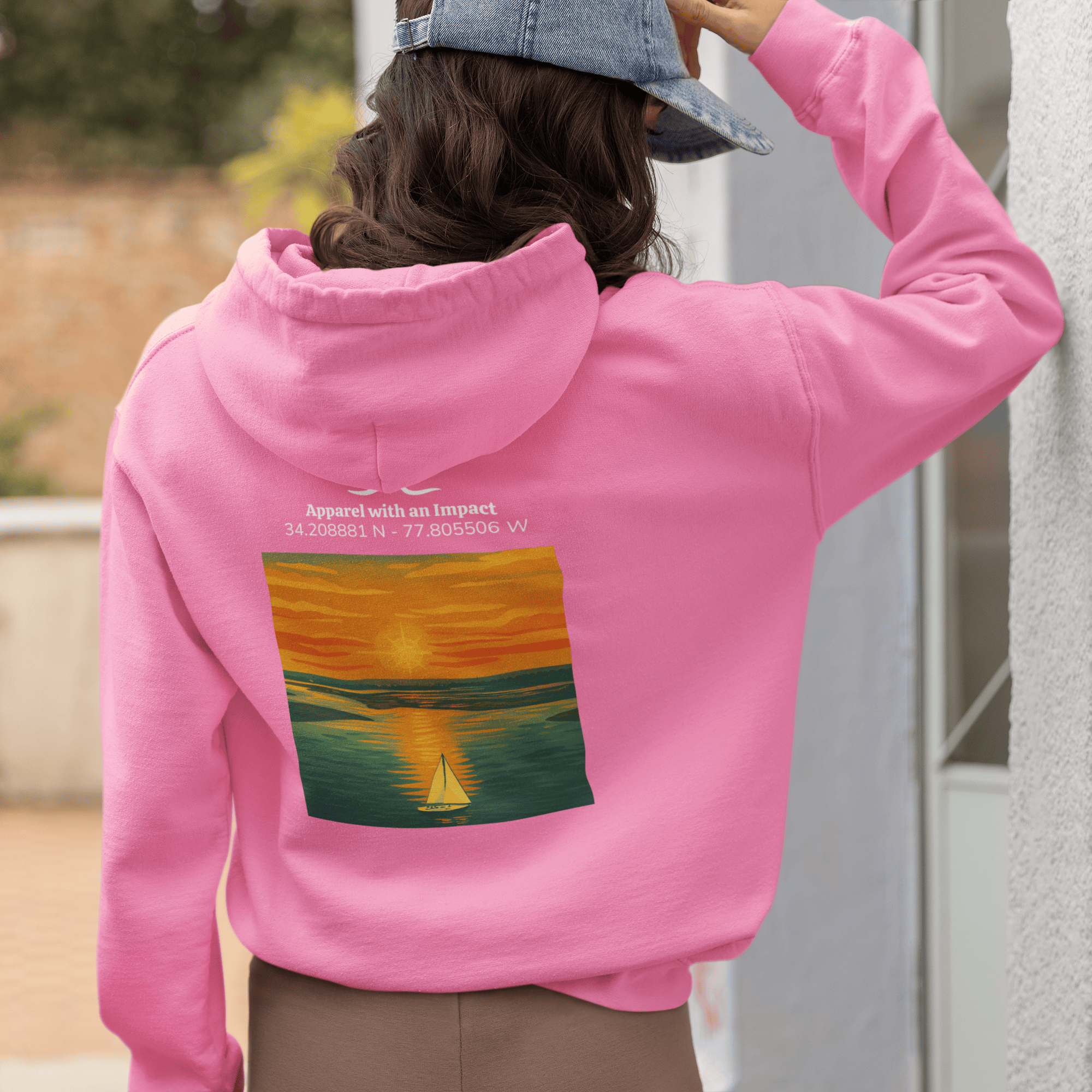 Sailboat Sunset Classic Coastal Hoodie