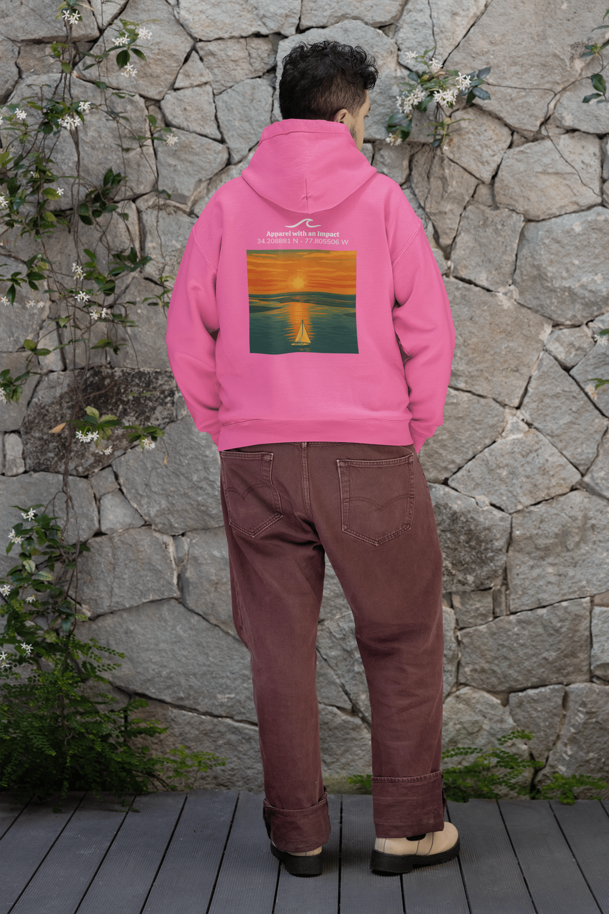 Sailboat Sunset Classic Coastal Hoodie