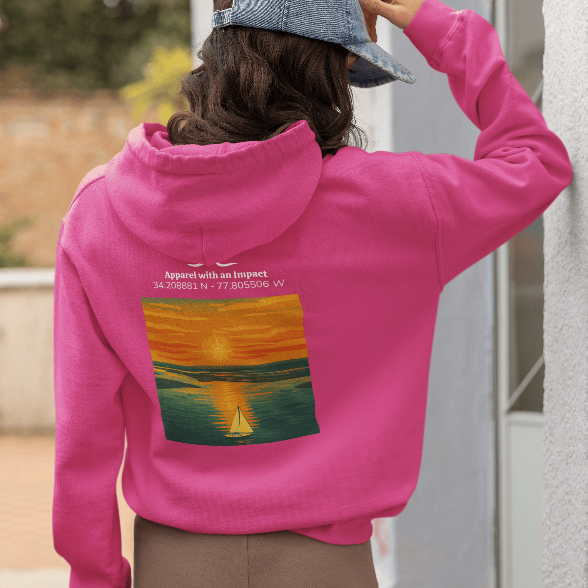 Sailboat Sunset Classic Coastal Hoodie