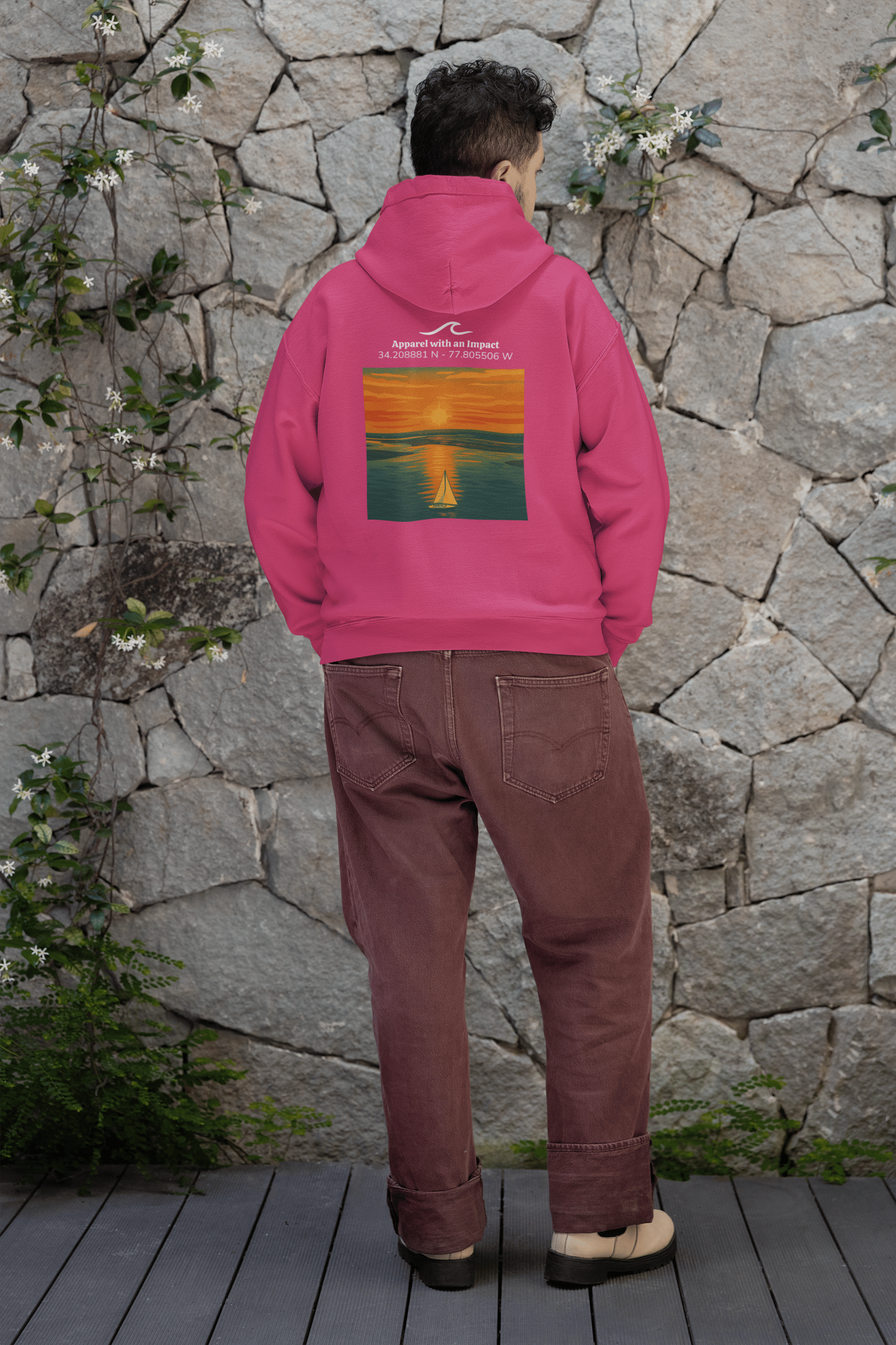 Sailboat Sunset Classic Coastal Hoodie