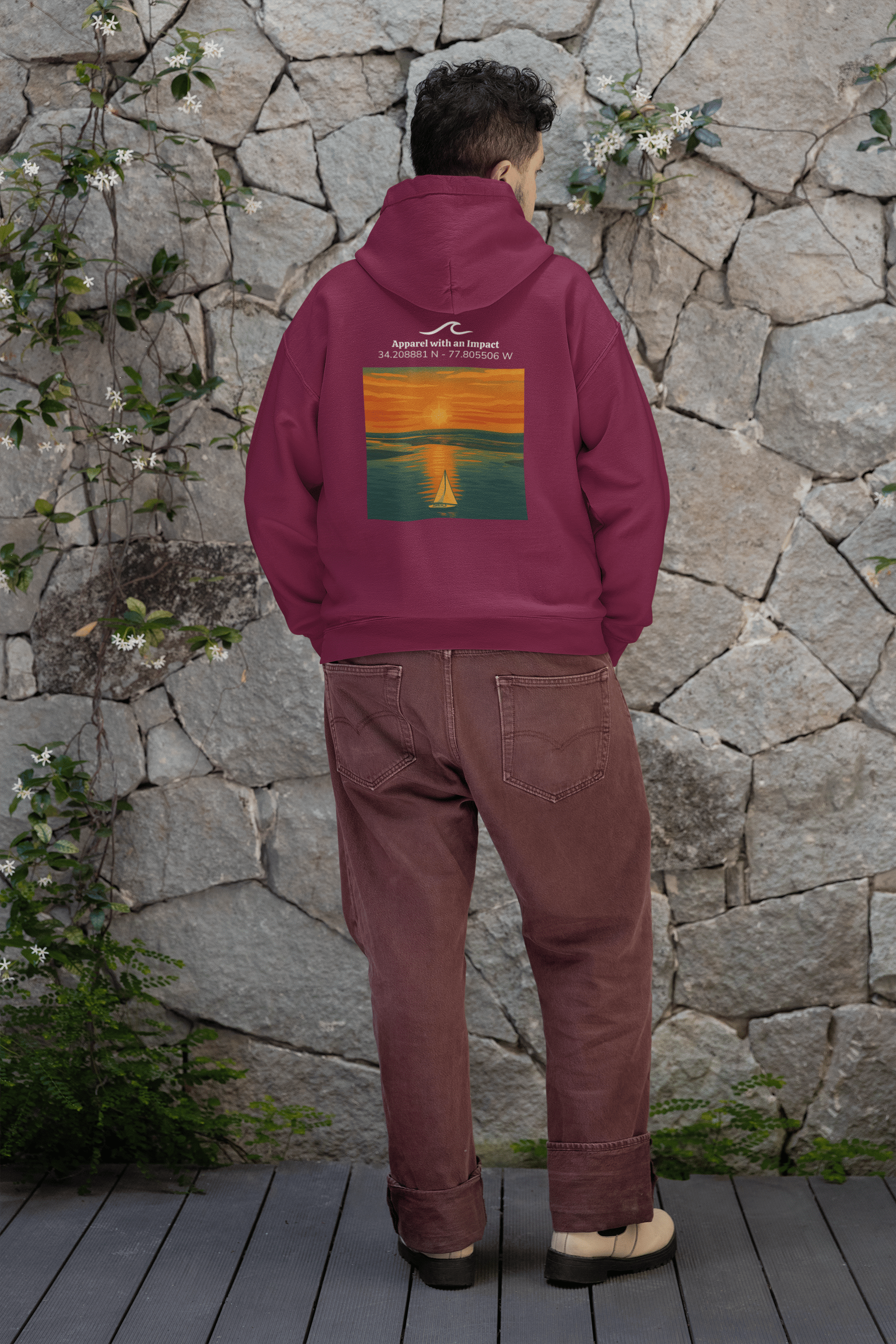 Sailboat Sunset Classic Coastal Hoodie