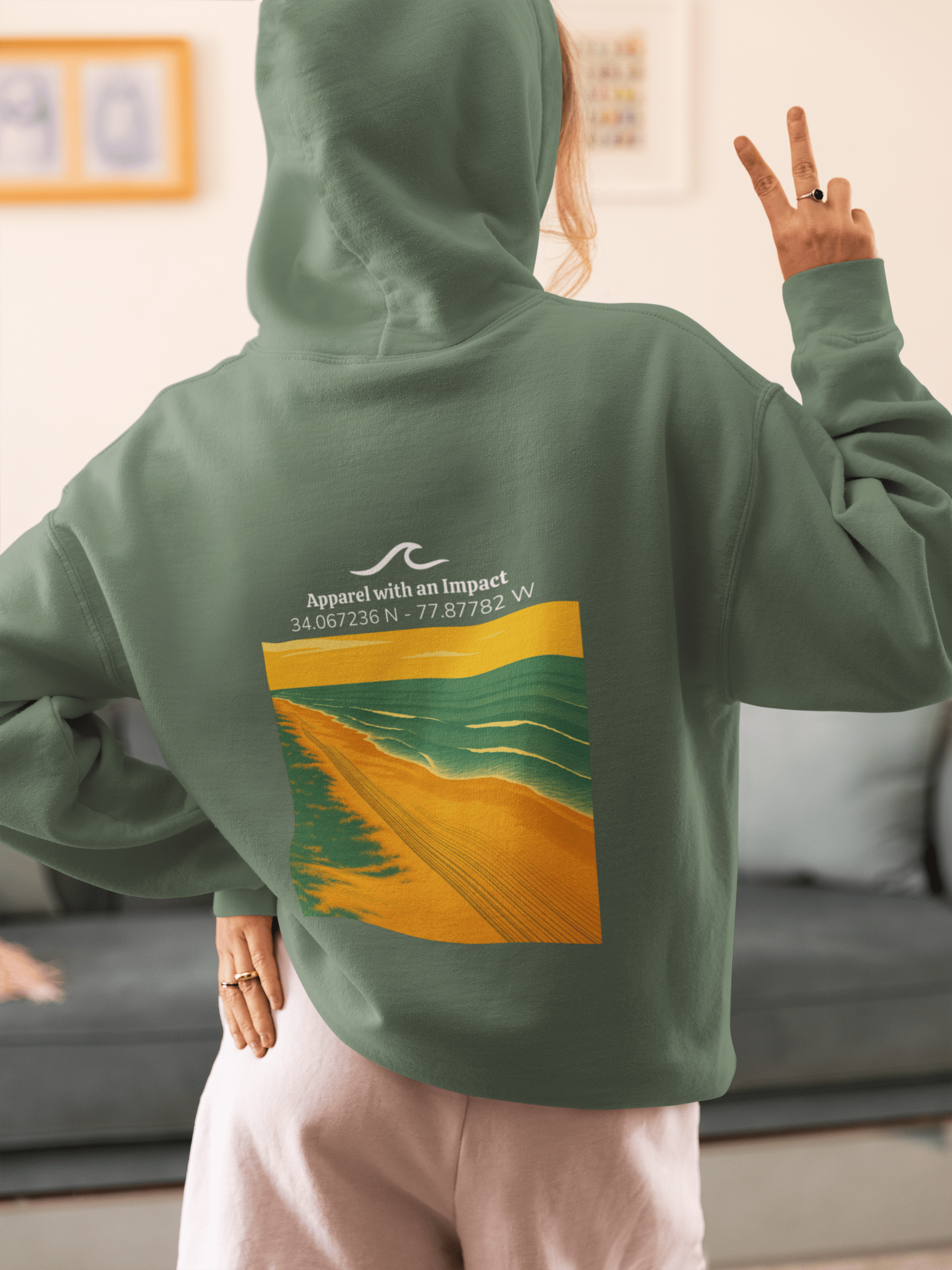 Beach Tracks Classic Coastal Hoodie