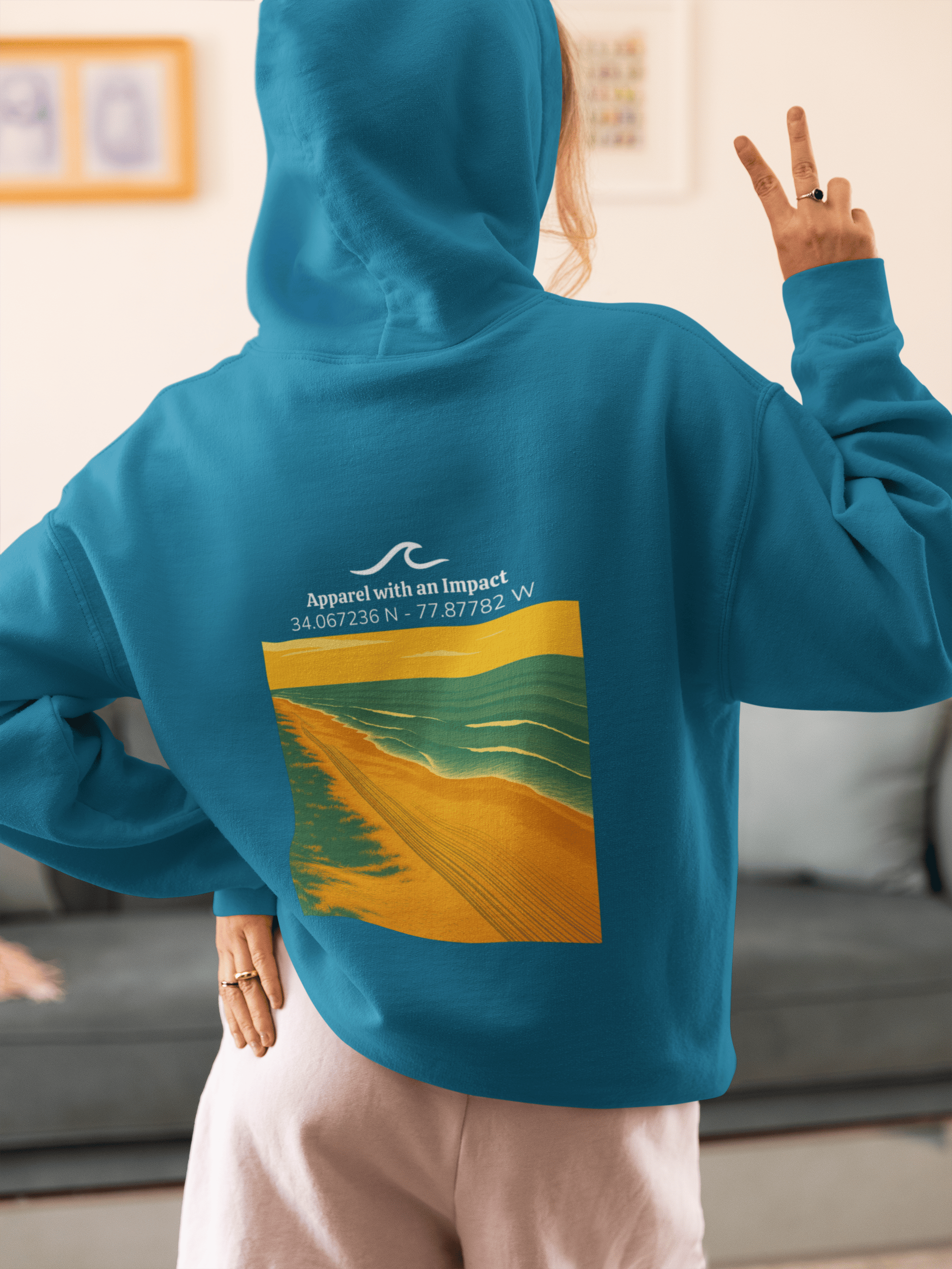 Beach Tracks Classic Coastal Hoodie