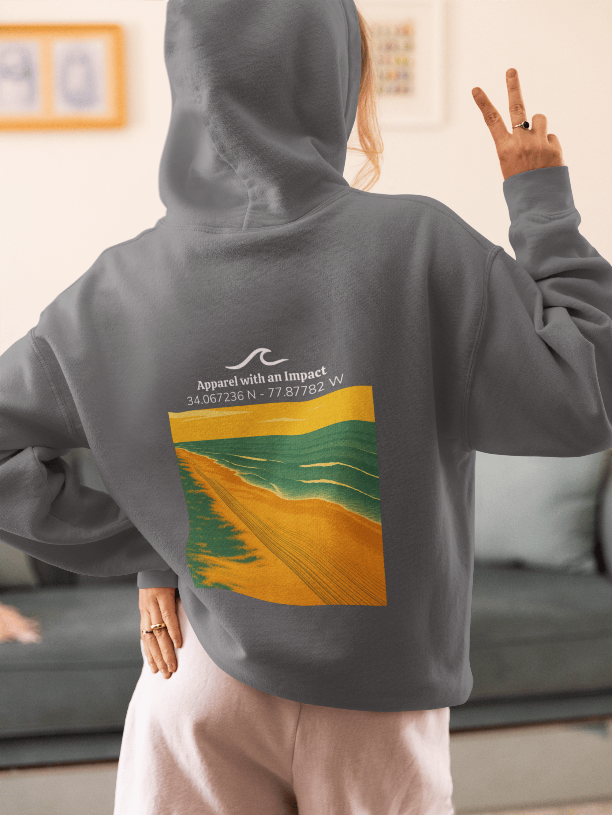 Beach Tracks Classic Coastal Hoodie