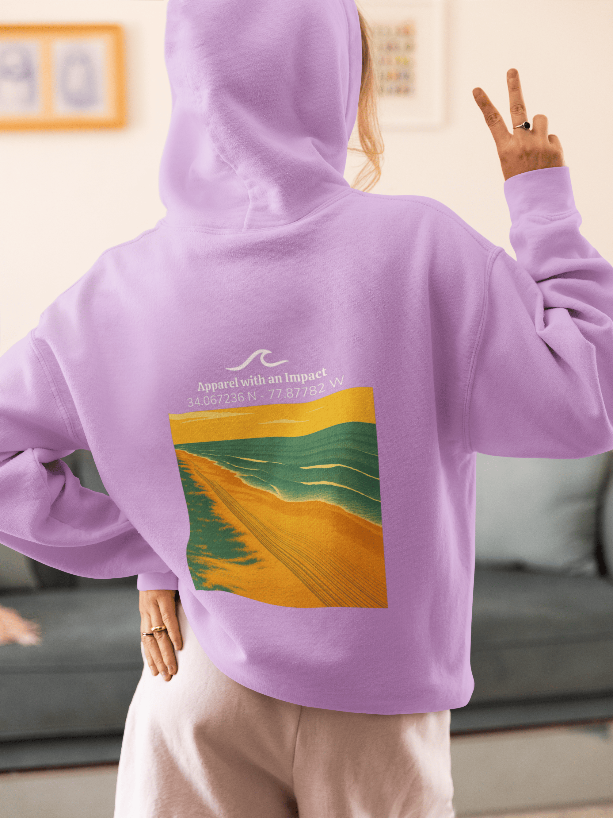 Beach Tracks Classic Coastal Hoodie