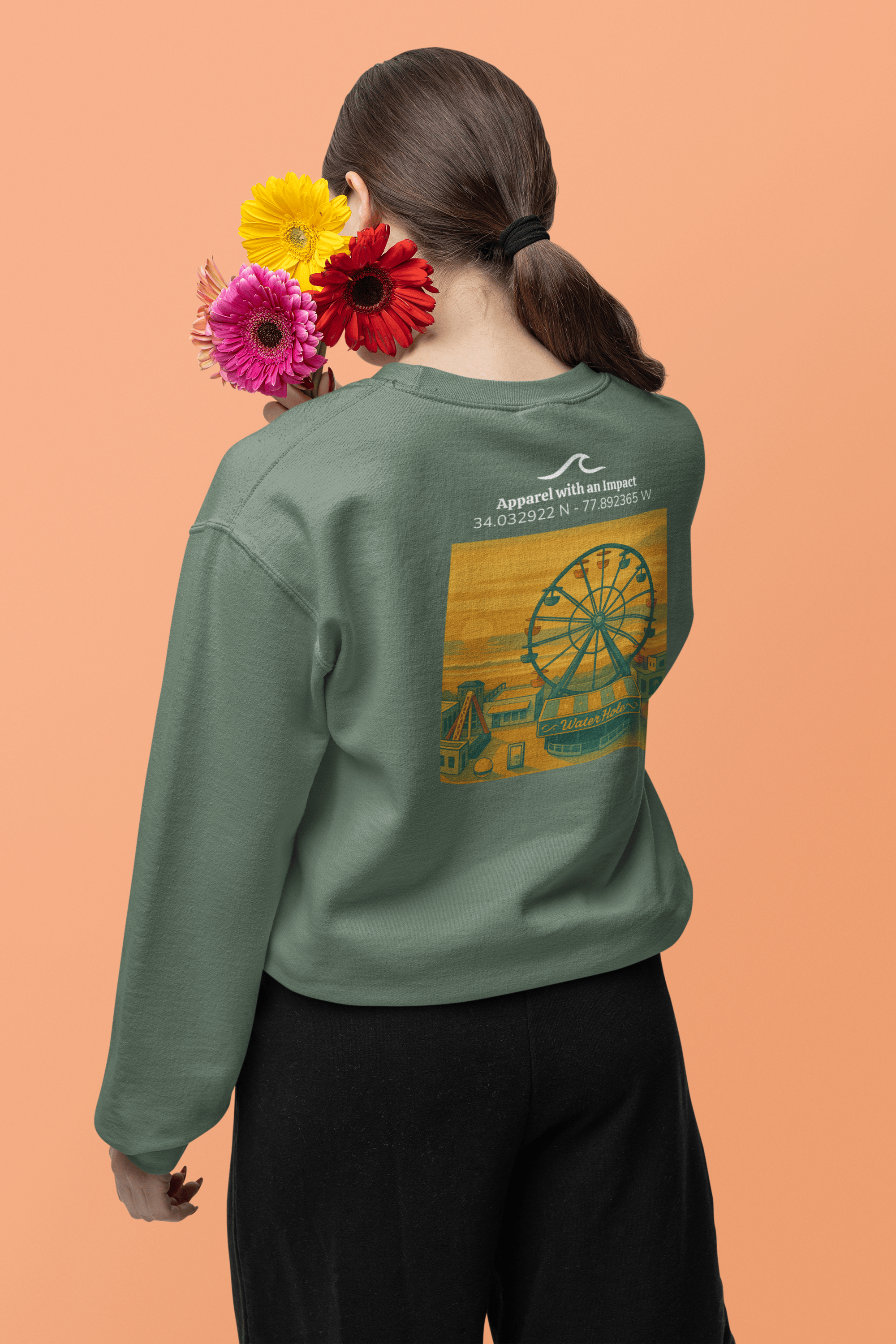 Carolina Ferris Wheel Classic Coastal Crewneck Sweatshirt