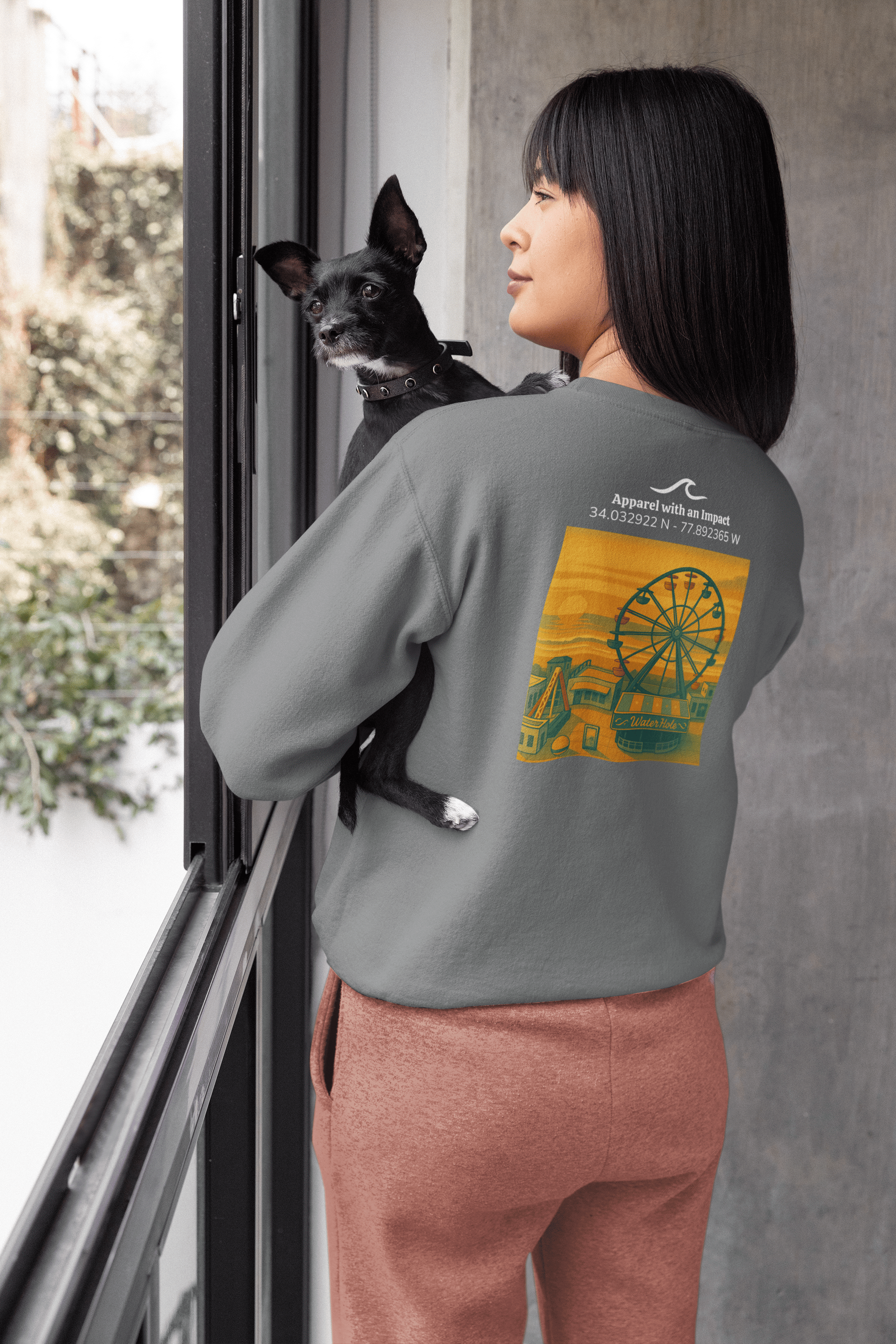 Carolina Ferris Wheel Classic Coastal Crewneck Sweatshirt