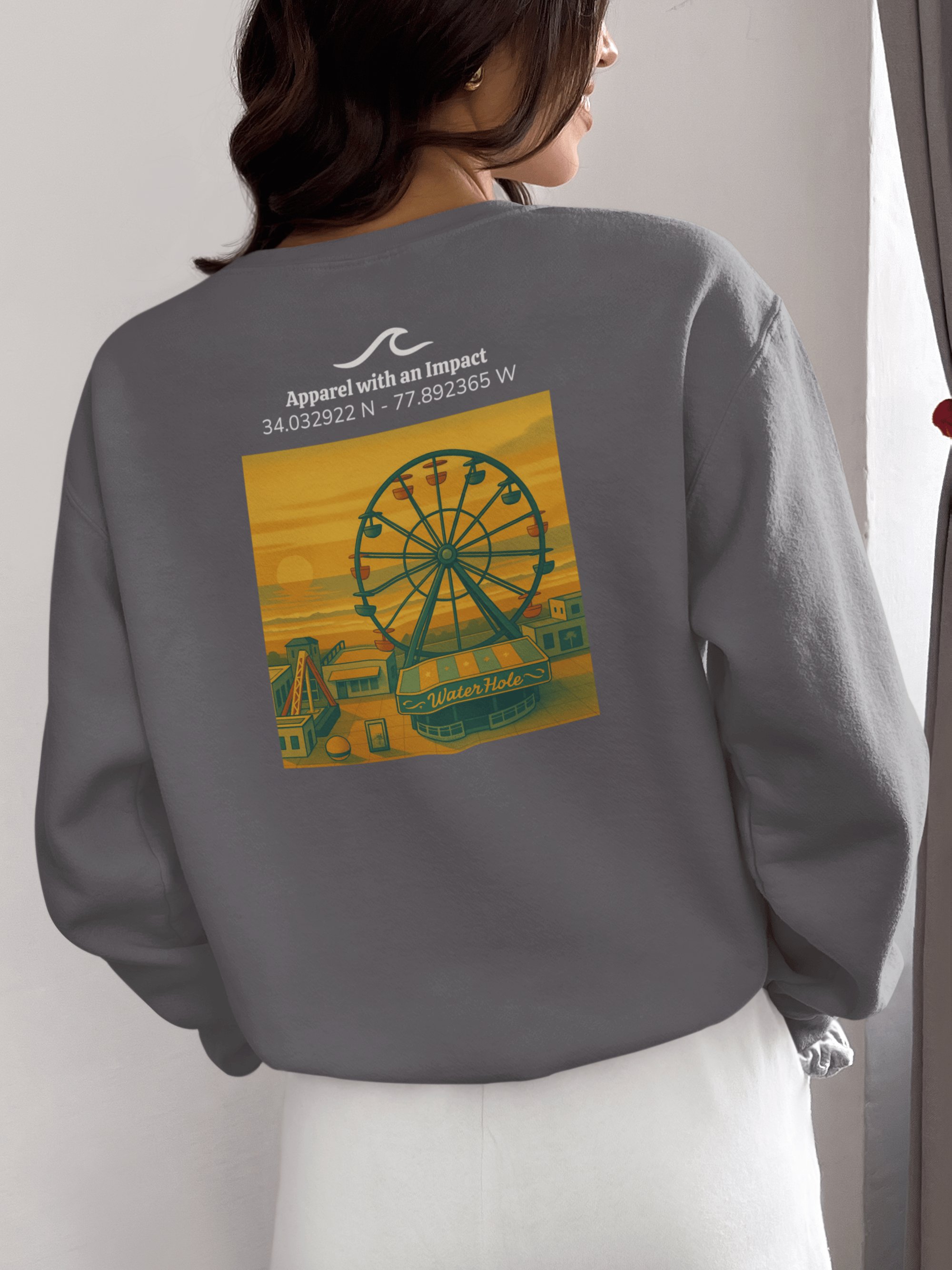 Carolina Ferris Wheel Classic Coastal Crewneck Sweatshirt