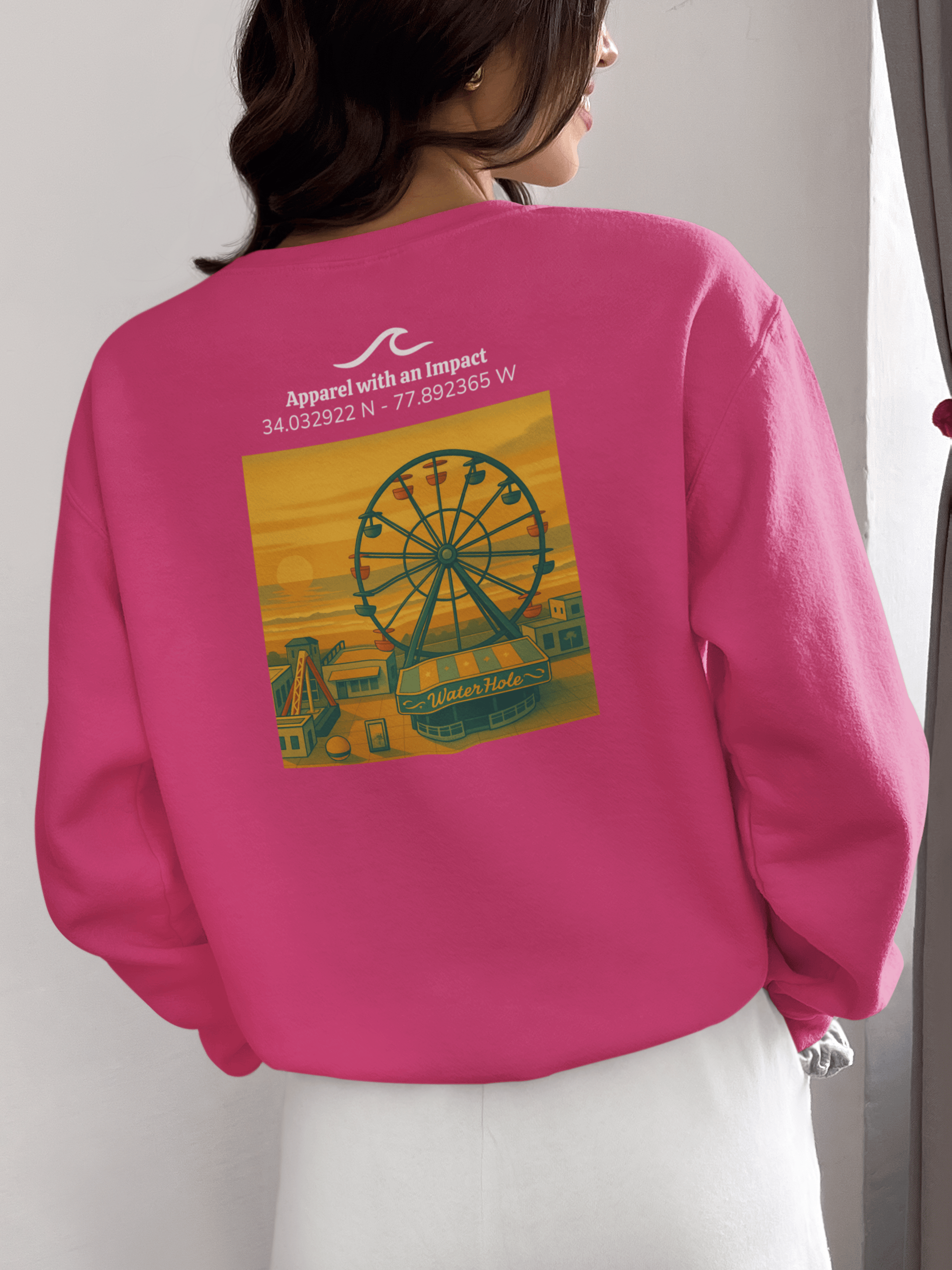 Carolina Ferris Wheel Classic Coastal Crewneck Sweatshirt