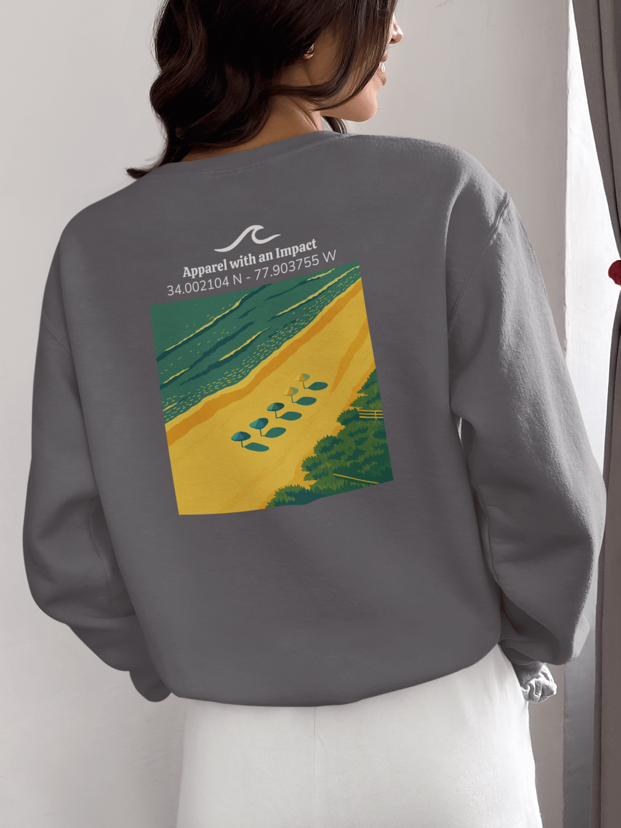 Beach Day Classic Coastal Crewneck Sweatshirt