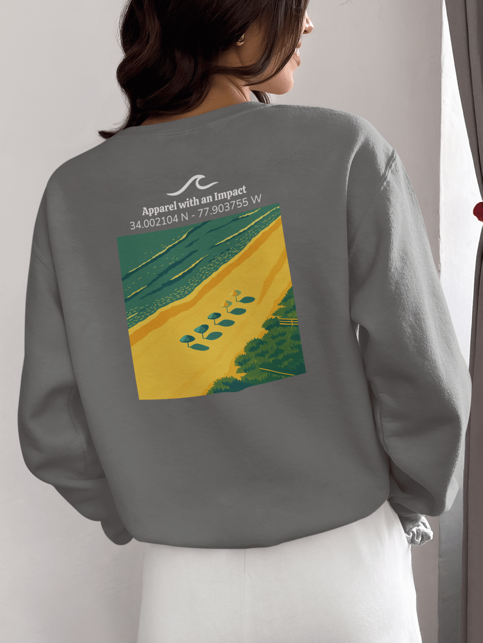 Beach Day Classic Coastal Crewneck Sweatshirt
