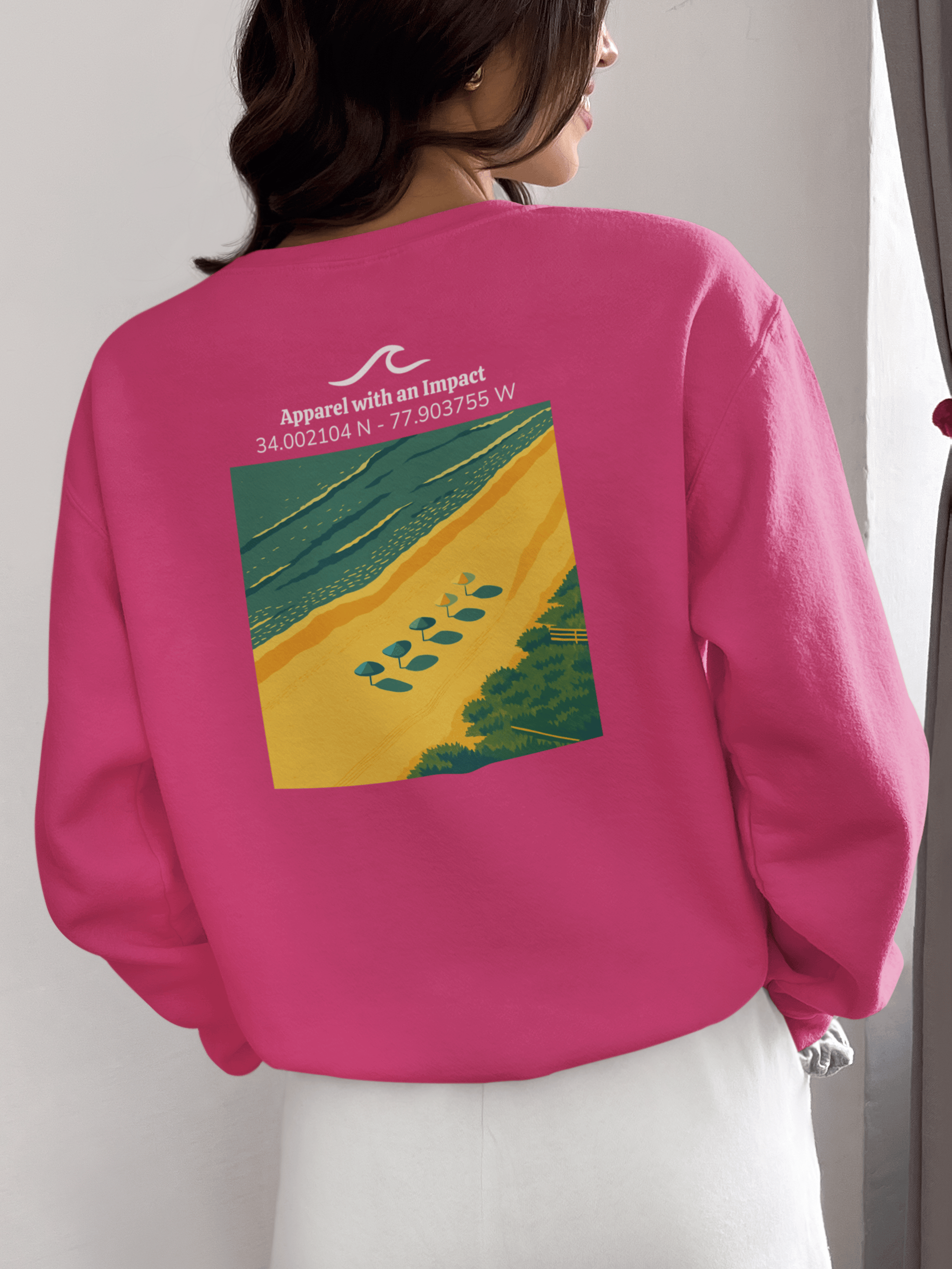 Beach Day Classic Coastal Crewneck Sweatshirt