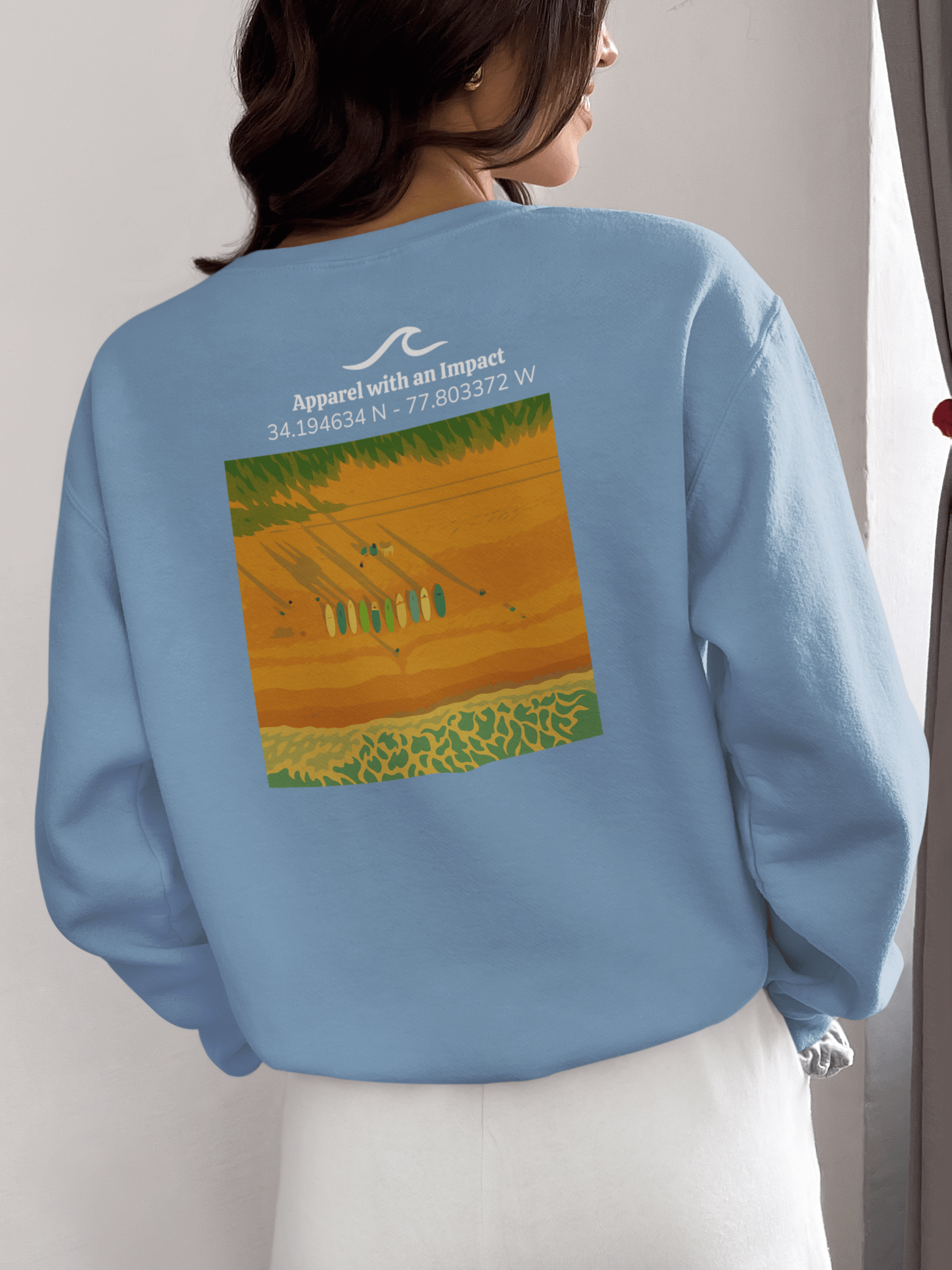 Surf School Classic Coastal Crewneck Sweatshirt
