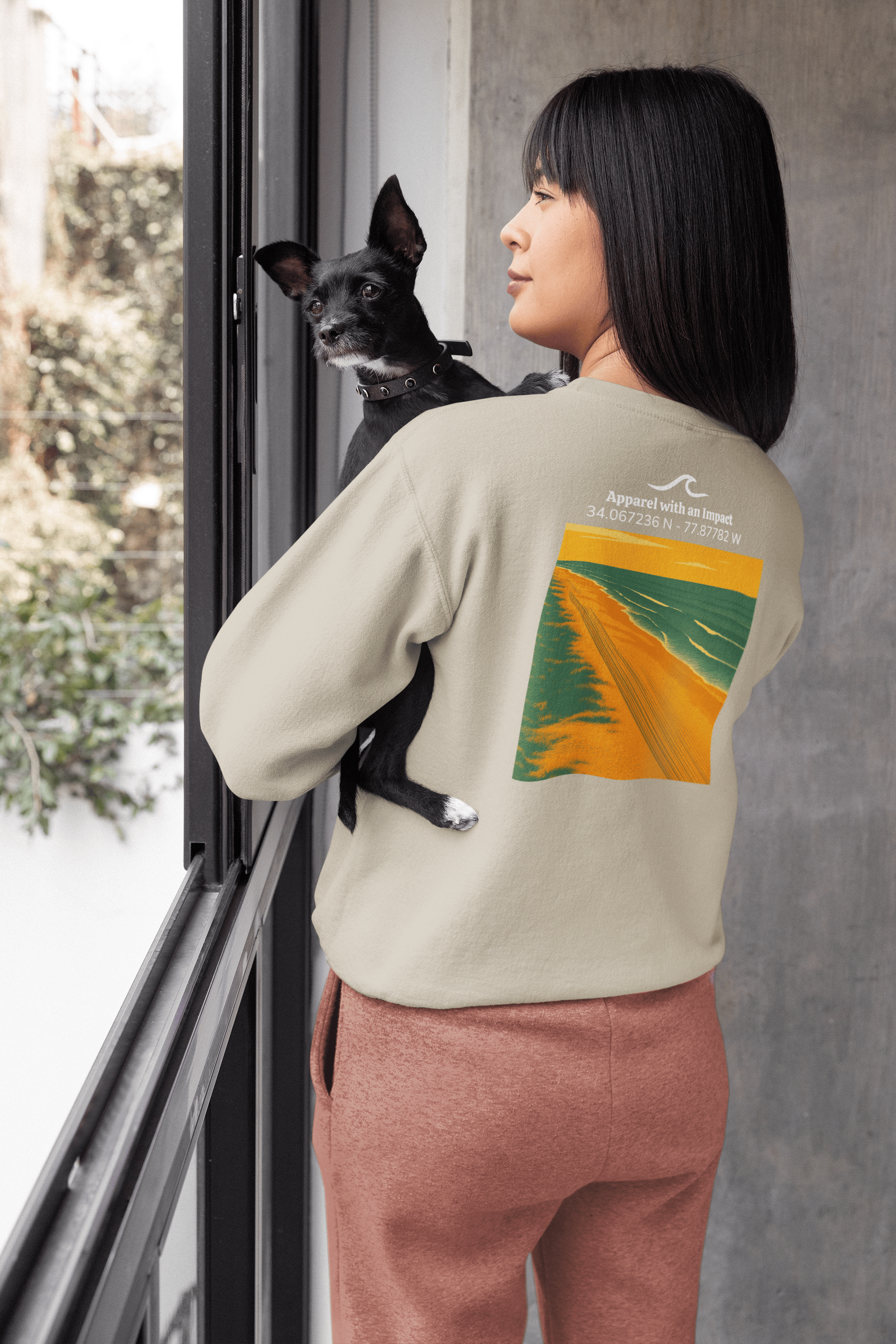 Beach Tracks Classic Coastal Crewneck Sweatshirt