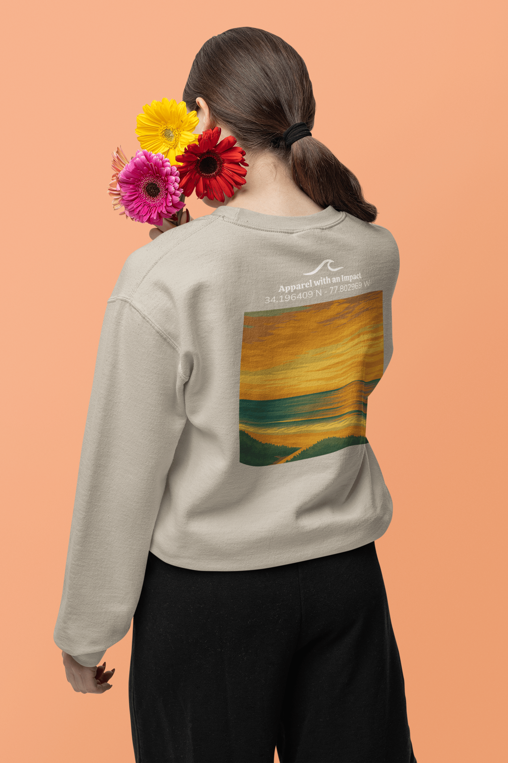 Shoreline Sunset Classic Coastal Crewneck Sweatshirt
