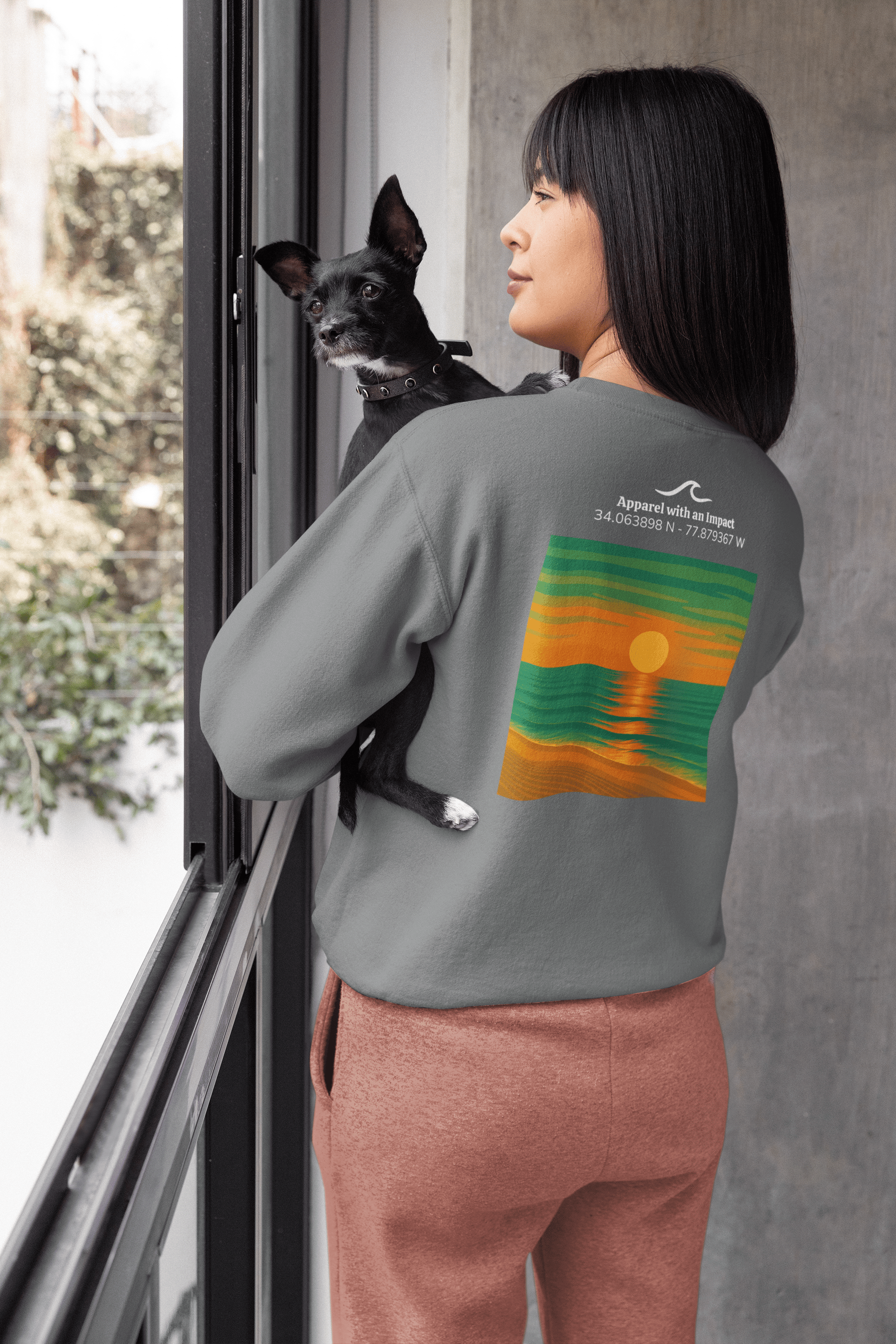 Ocean Dawn Classic Coastal Crewneck Sweatshirt