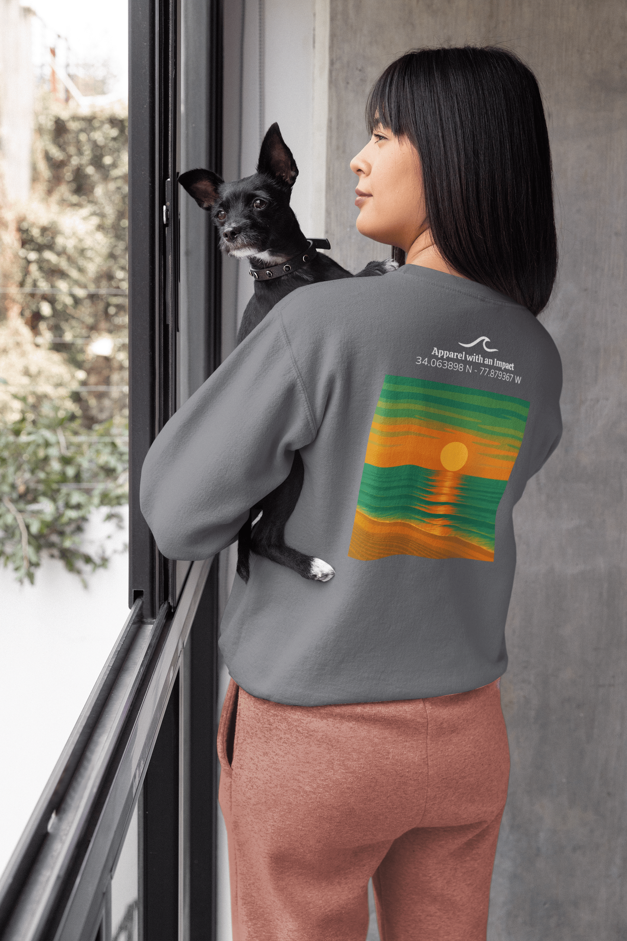 Ocean Dawn Classic Coastal Crewneck Sweatshirt