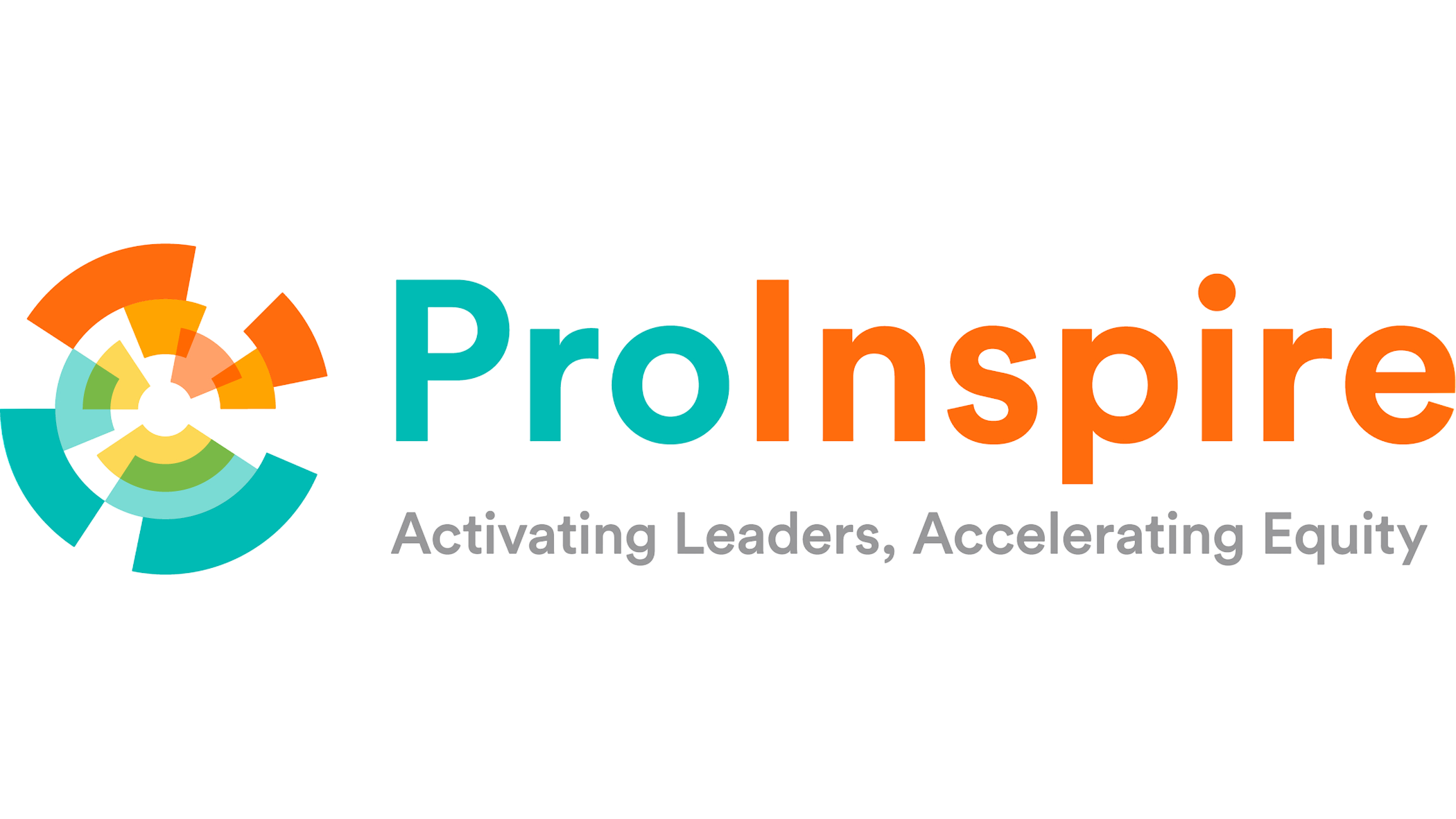 Logo for ProInspire, an entrepreneurial nonprofit, with a tagline that says "Activating Leaders, Accelerating Equity"