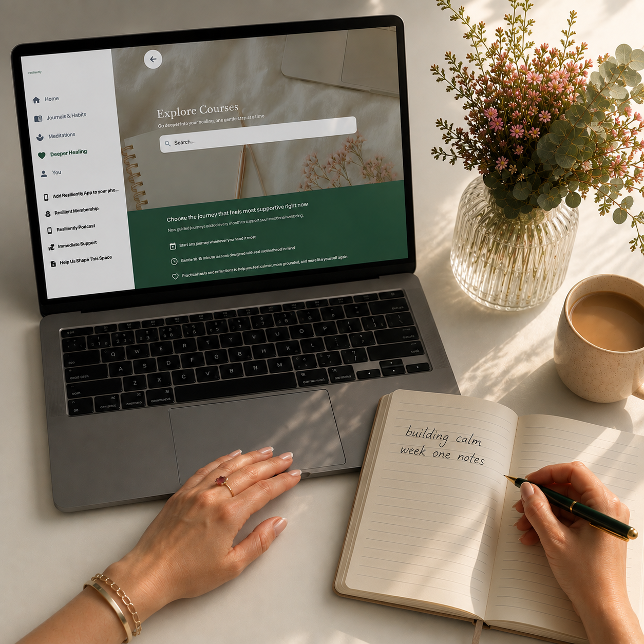 online motherhood courses for overwhelm, calm, patience and healing inner child