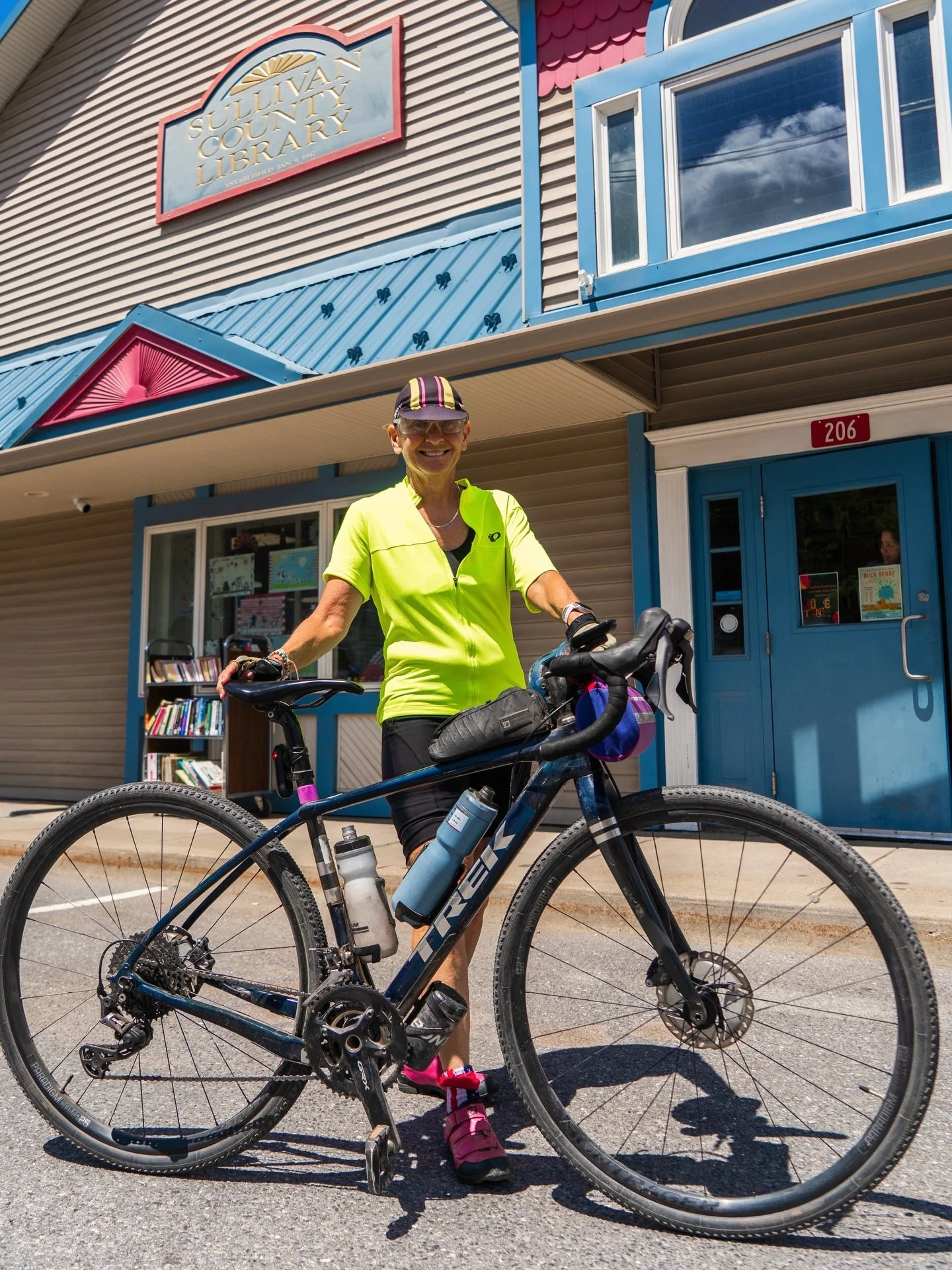 Our very own Donna, aka @the_wrinklycyclist_, who came up with the grand idea of the Endless Mountains bikepacking loop, is heading off for an epic adventure this summer! Last week, she held a send-off ride and book reading with some of the local kid