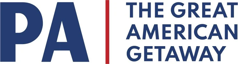 PA logo next to the text 'The Great American Getaway' in blue font on a white background.